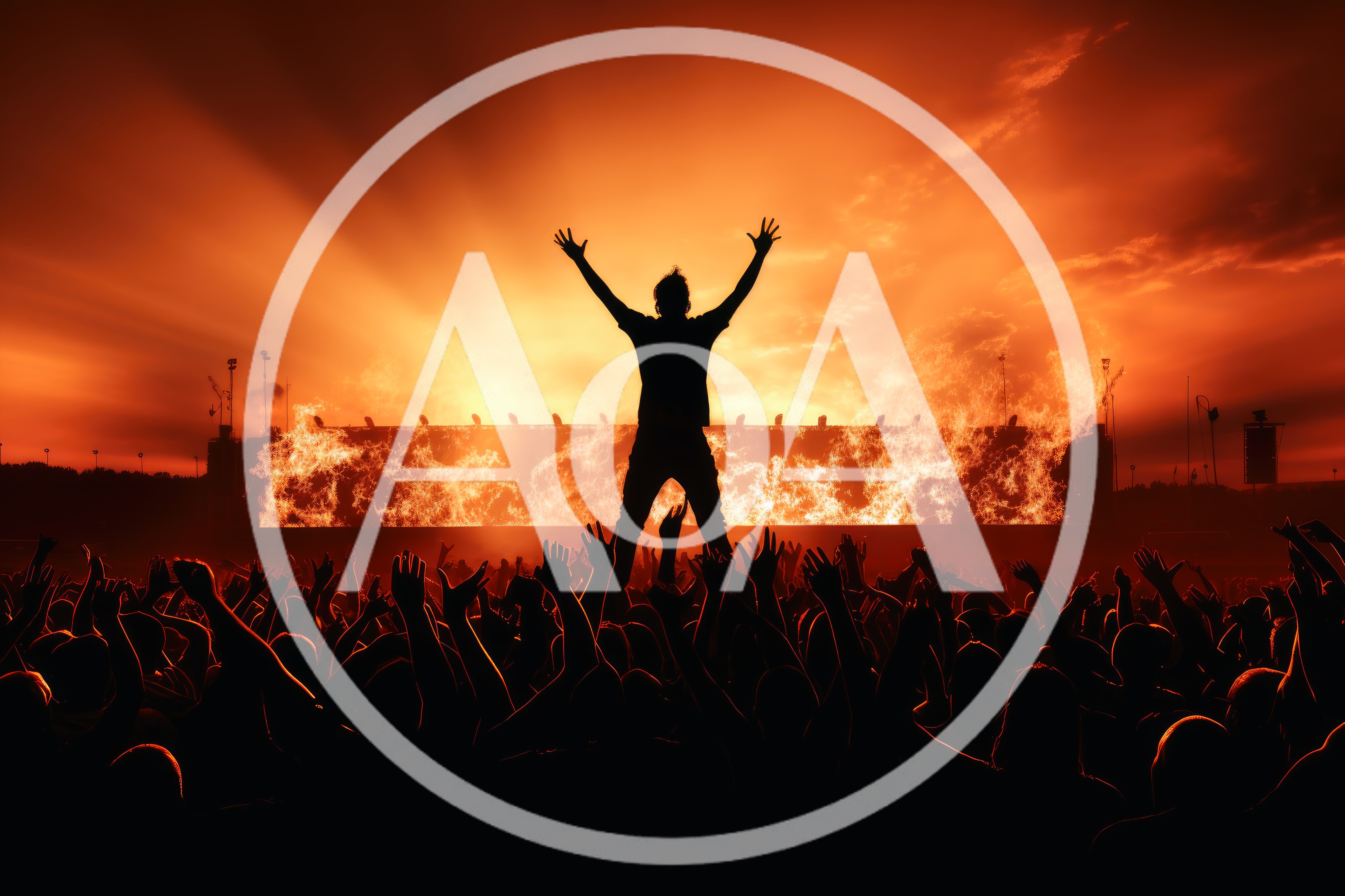 Silhouette Of A Performer At A Music Festival
