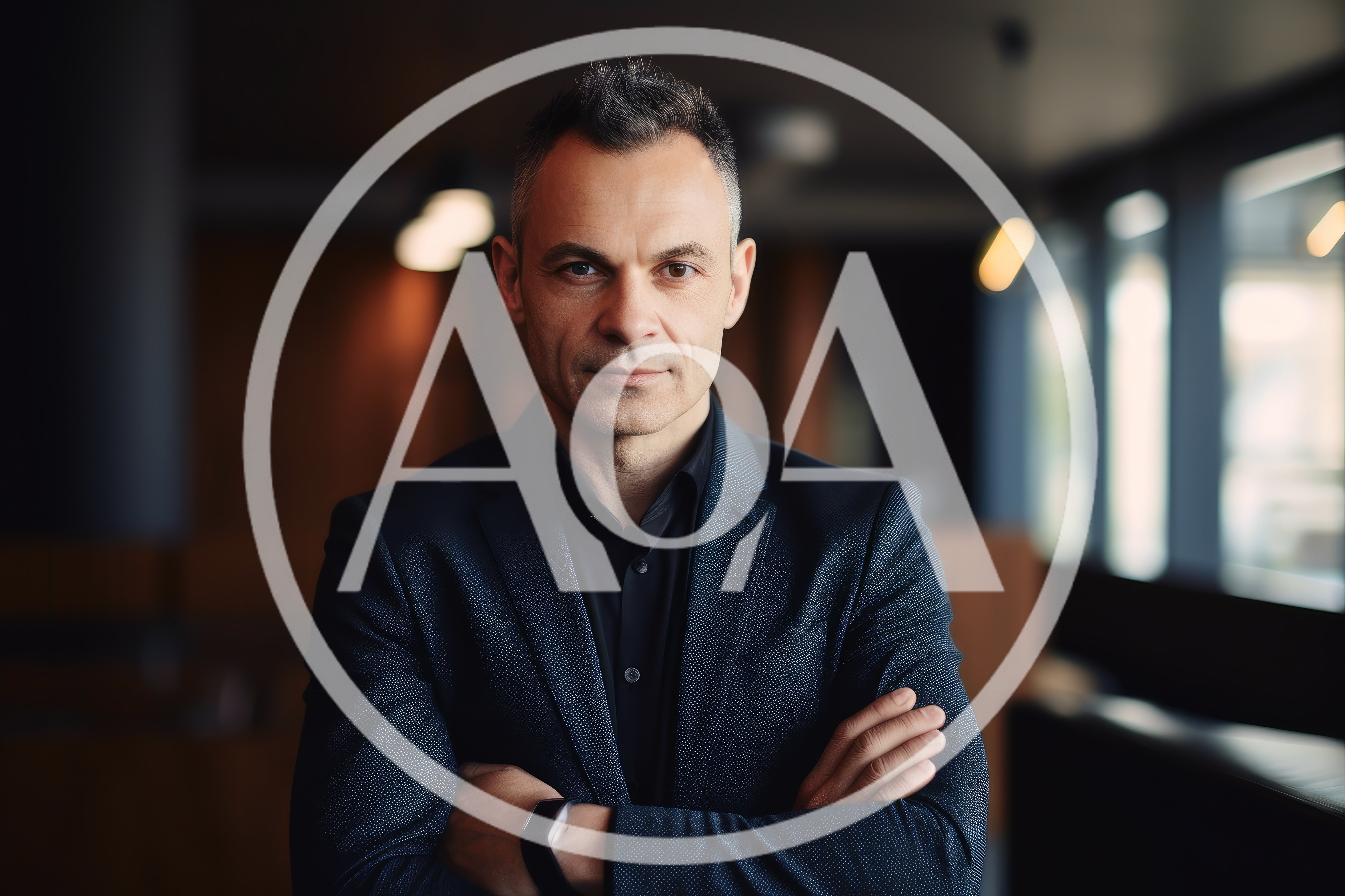 Professional Businessman Standing With Arms Crossed