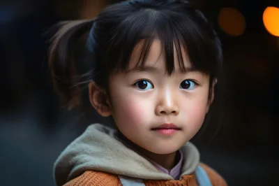 Portrait Of A Young East Asian Girl