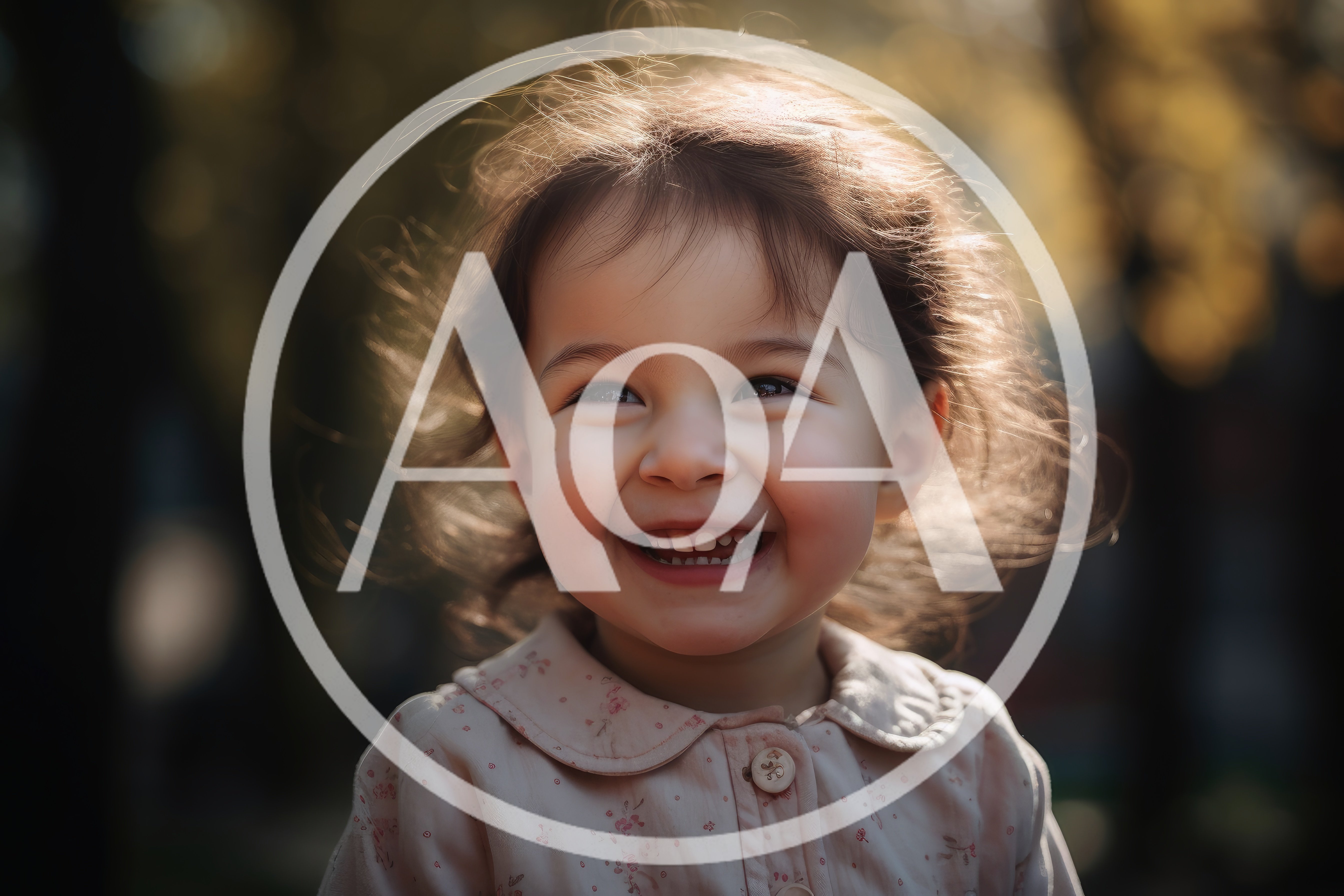 Happy Toddler Girl Smiling Outdoors In Golden Hour Light