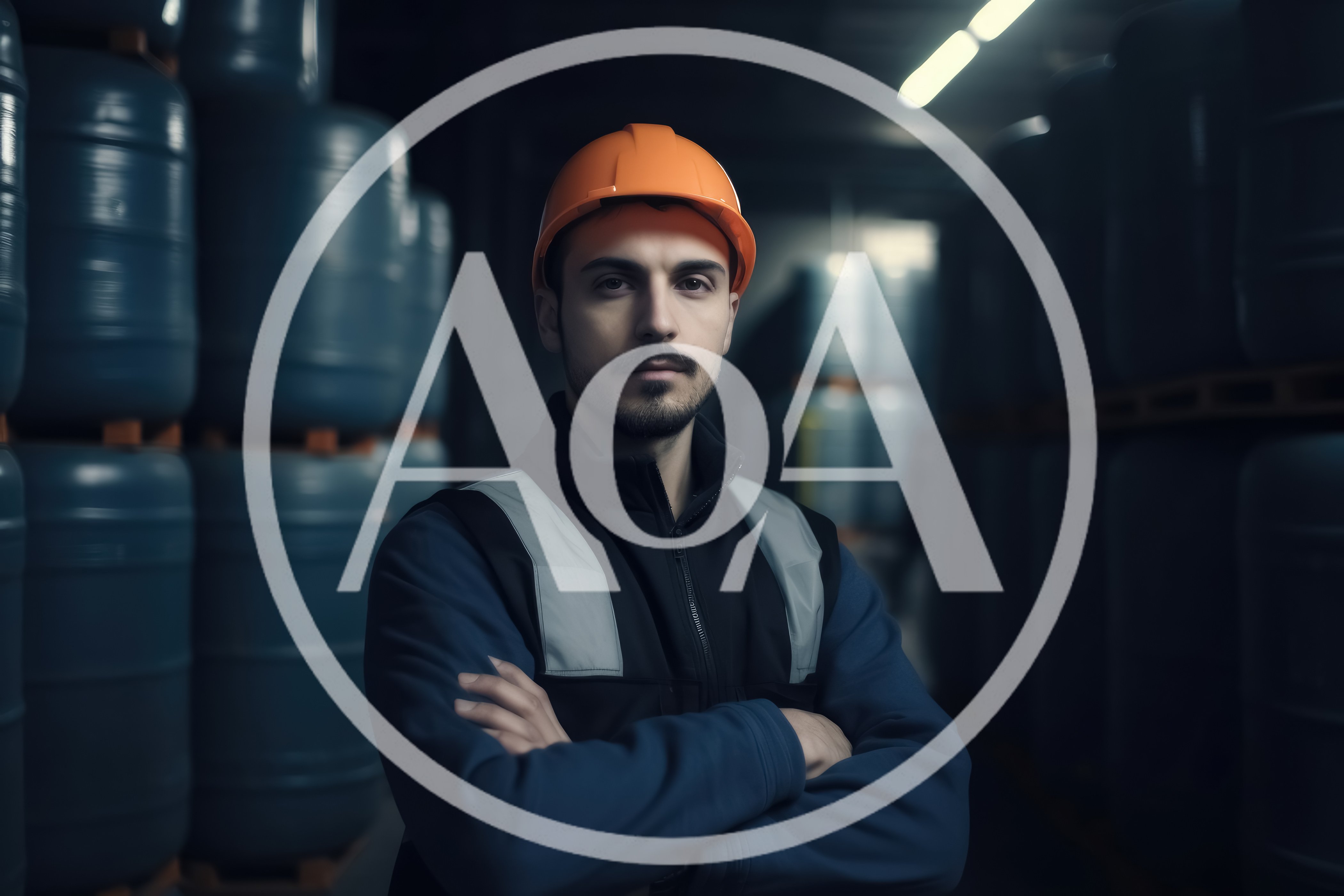 Warehouse Worker Standing With Arms Crossed In Industrial Facility