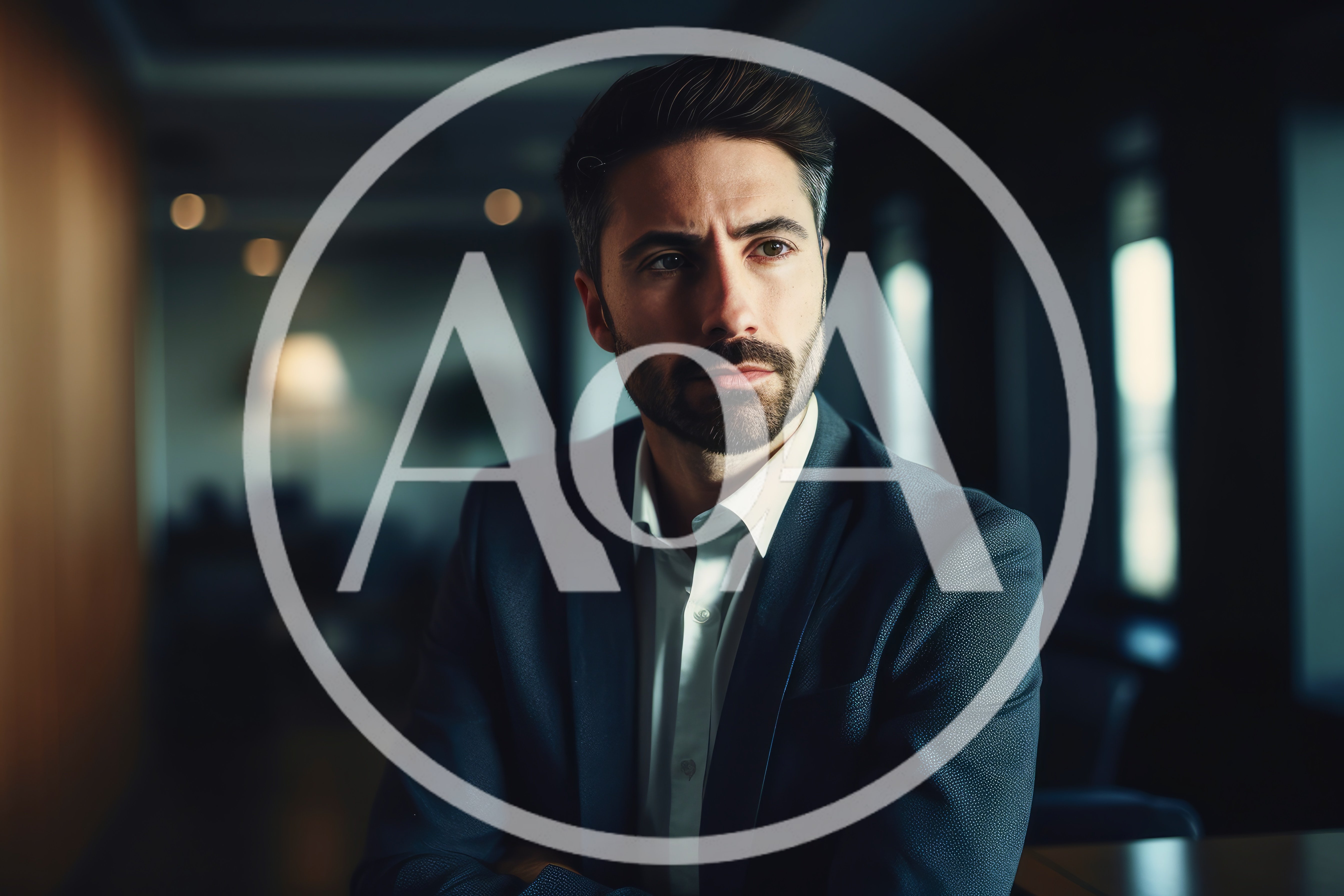 Professional Businessman Looking Away In Modern Office Setting