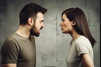 Angry Couple Having A Heated Argument