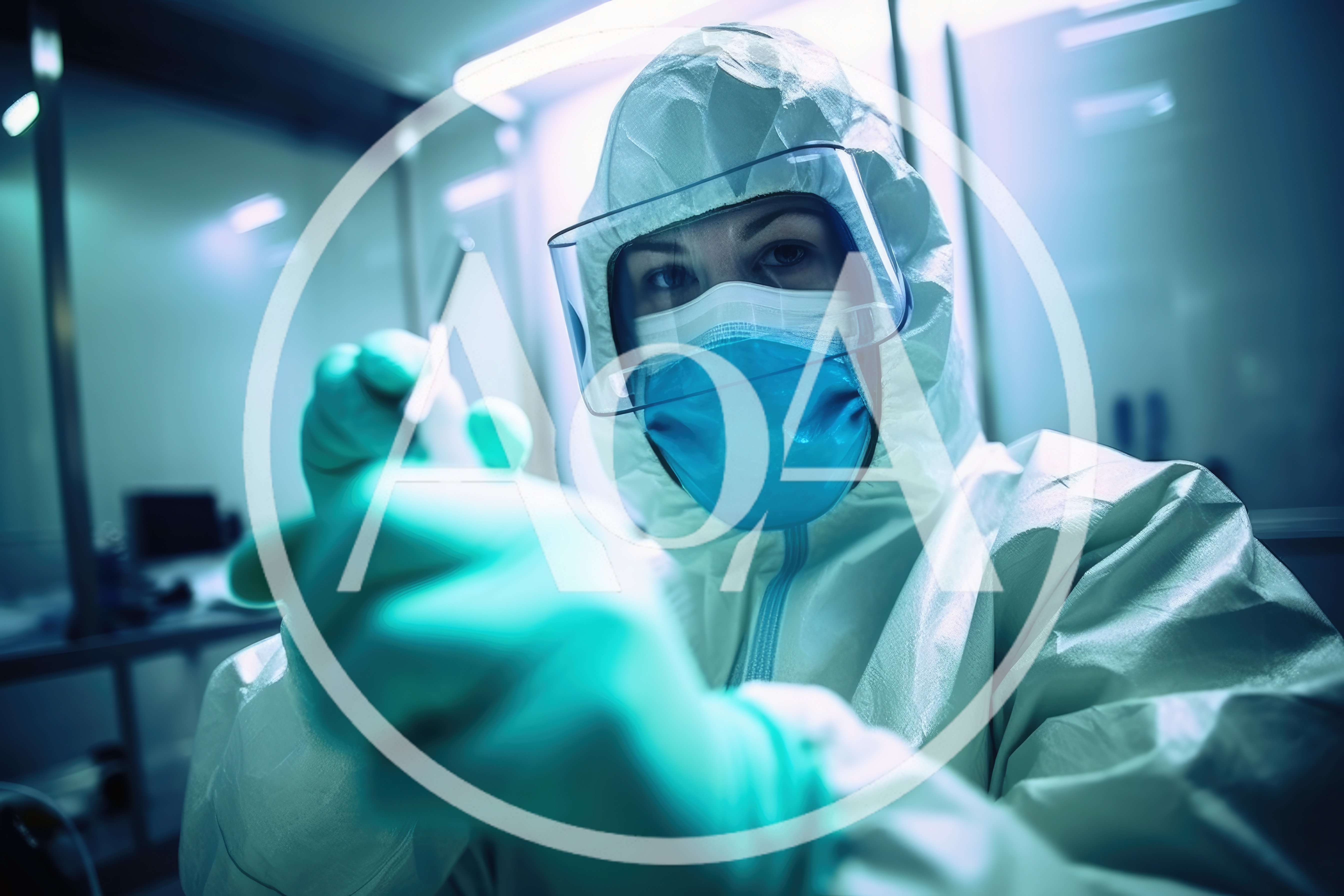 Scientist in Hazmat Suit Preparing Medical Injection