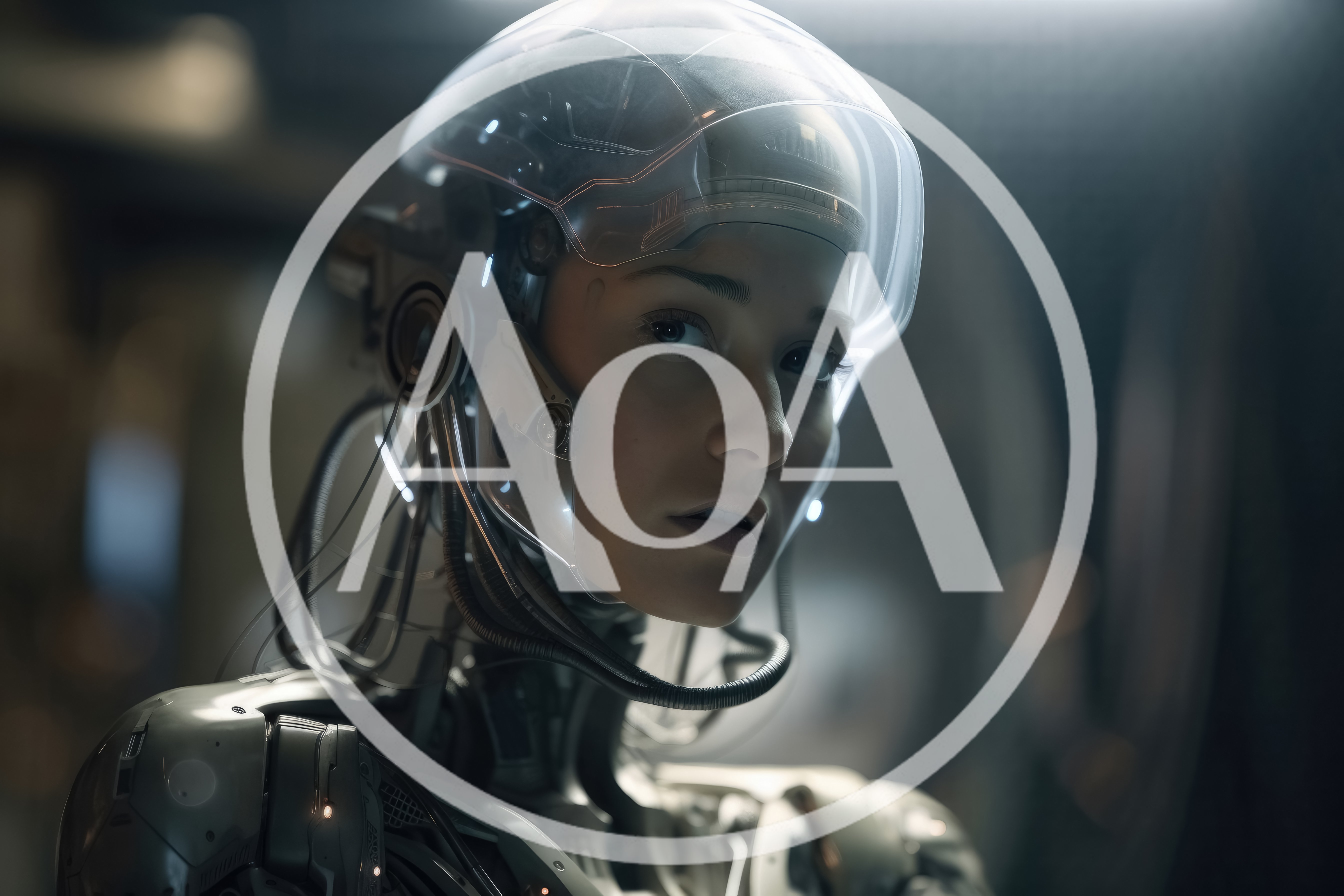 Portrait Of A Futuristic Female Android Cyborg