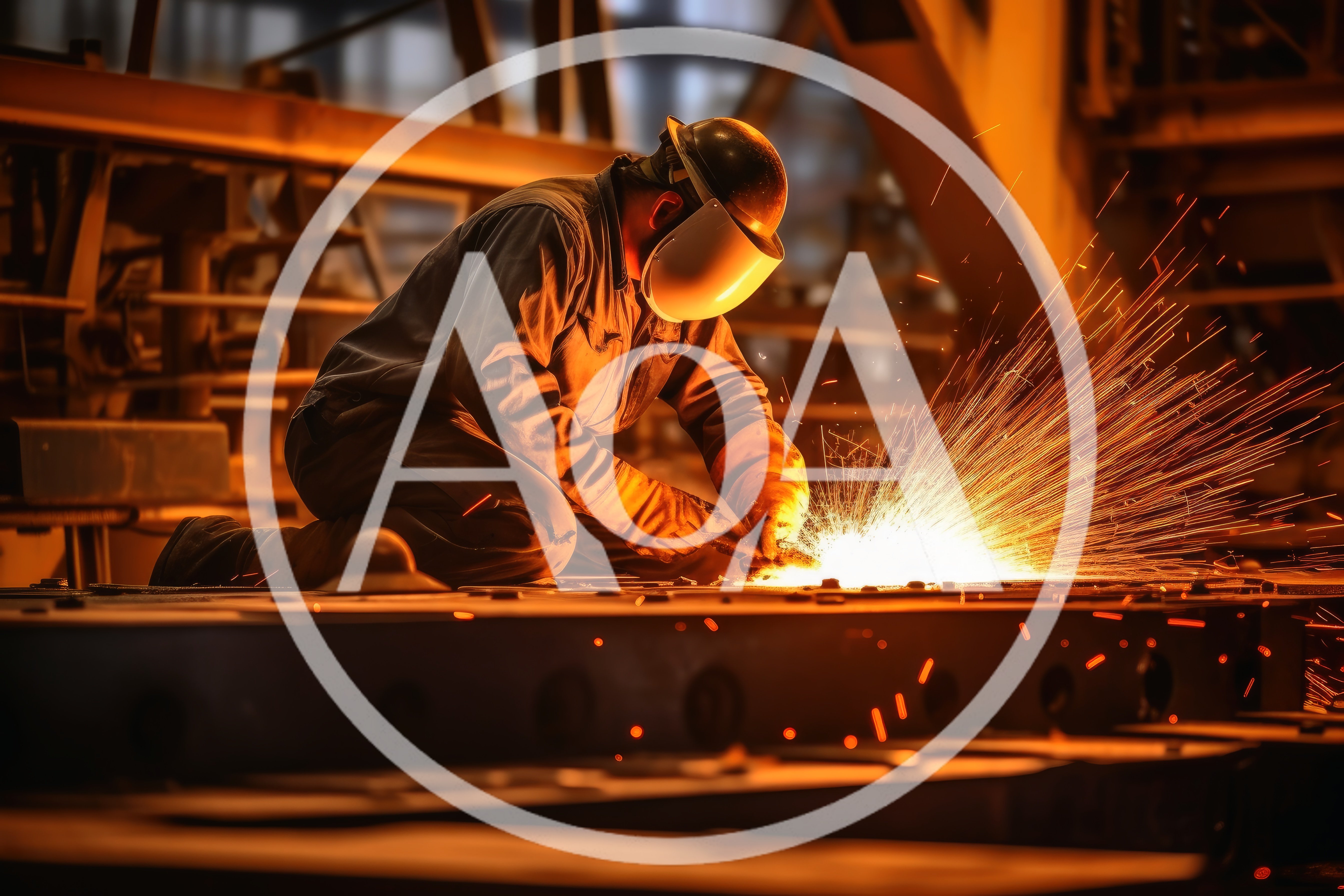 Industrial Metal Worker Grinding Steel In Factory