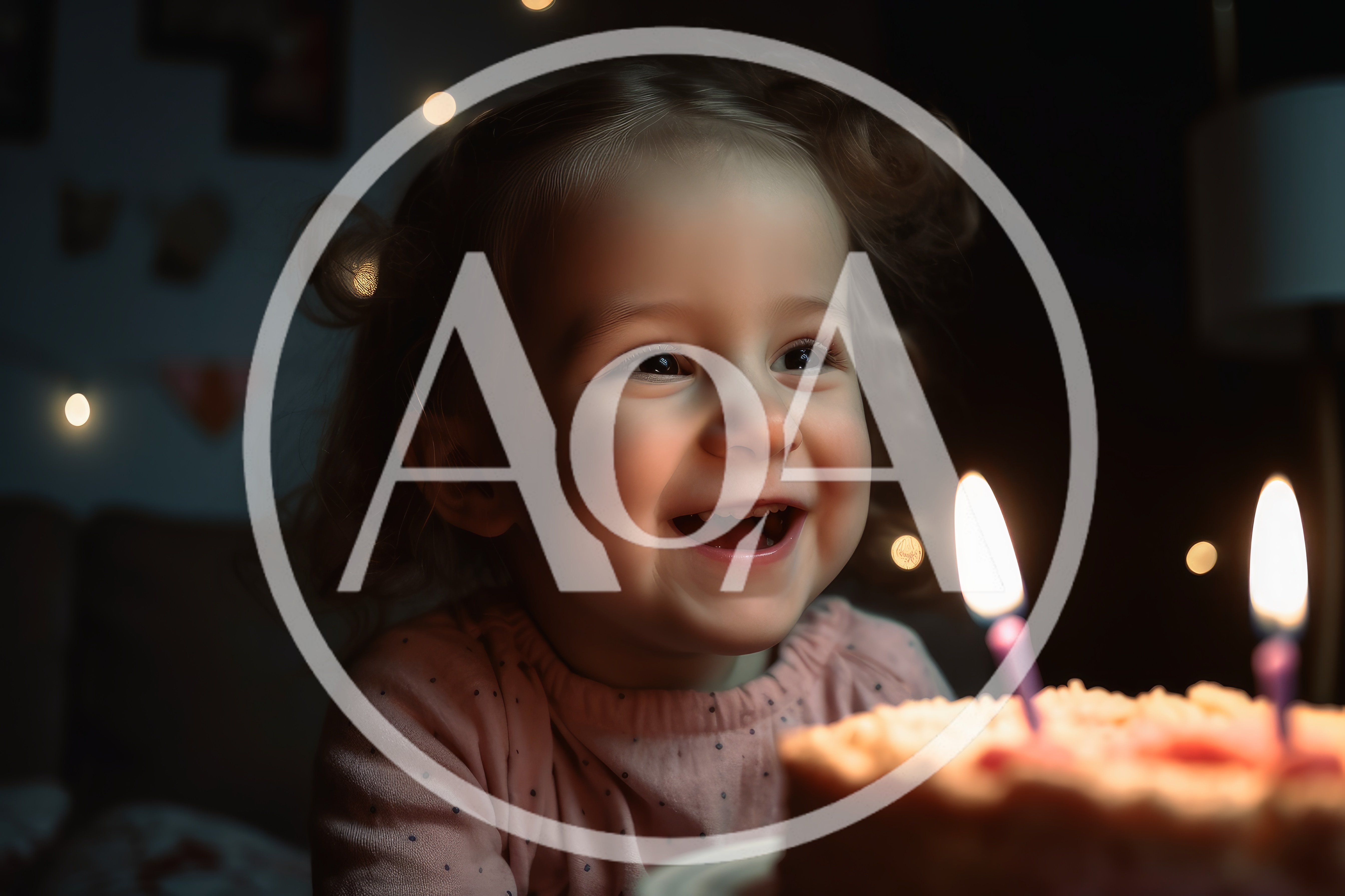Happy Toddler Girl Celebrating Birthday With Cake