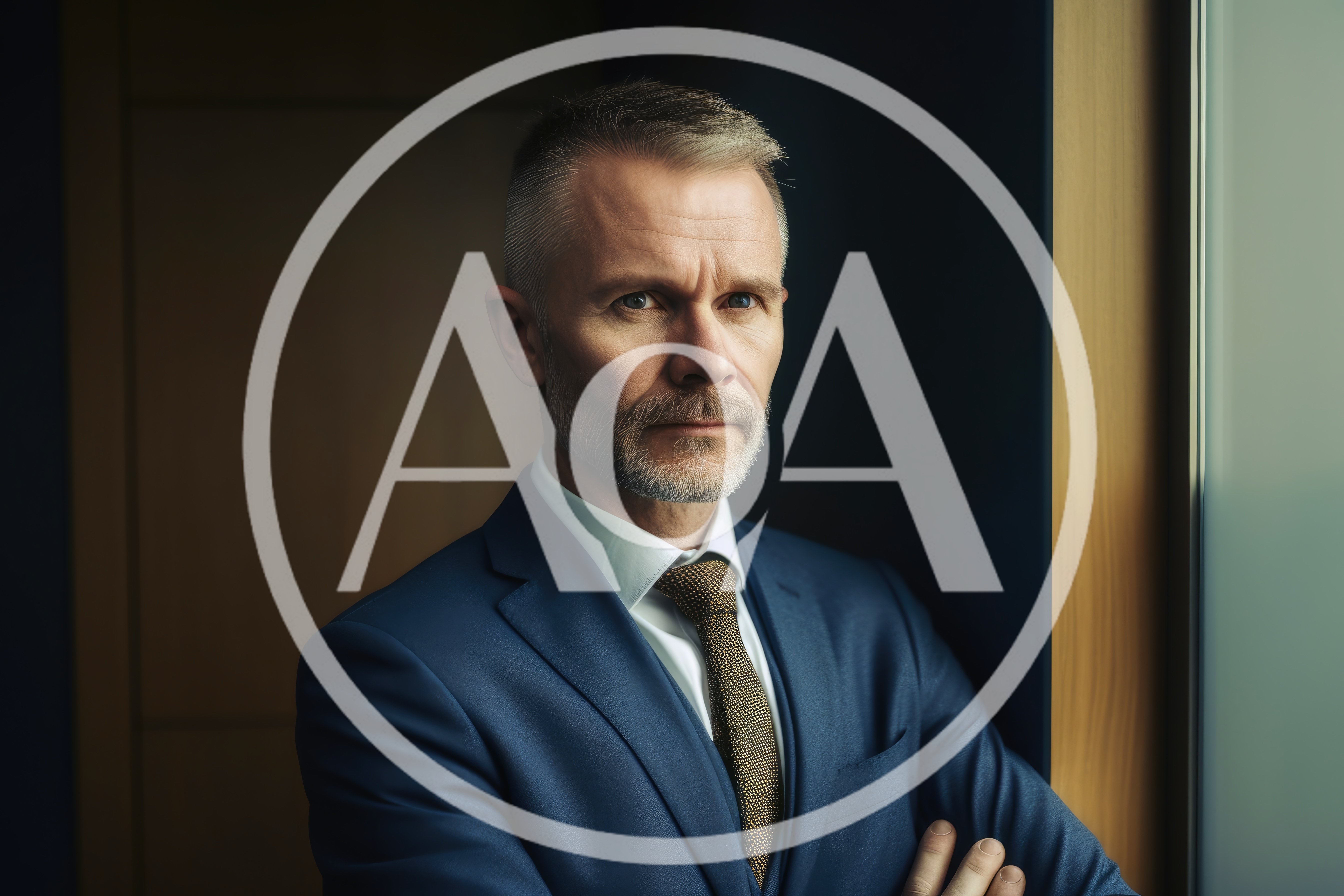 Portrait Of A Serious Middle Aged Businessman