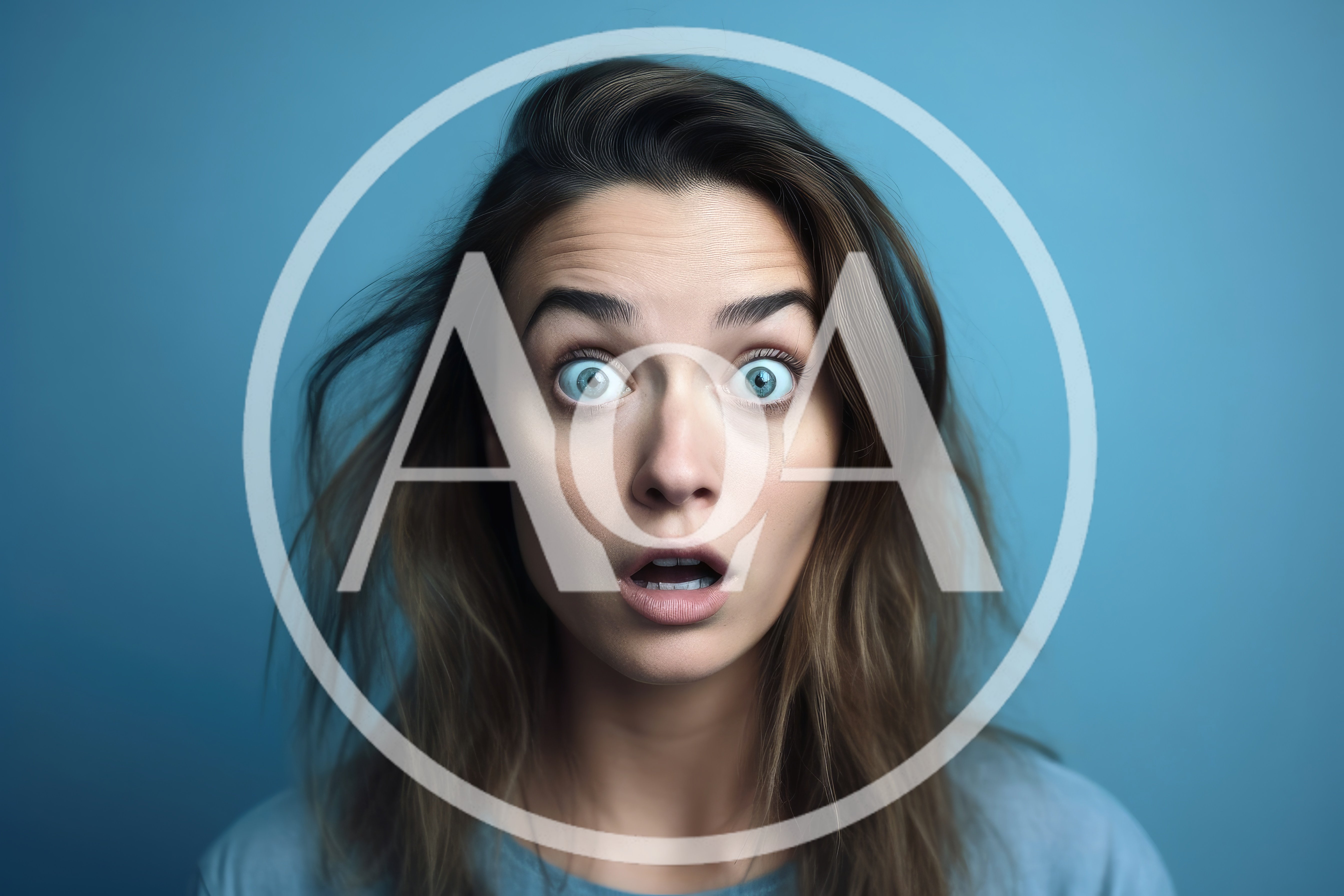 Surprised Young Woman With Wide Eyes And Open Mouth