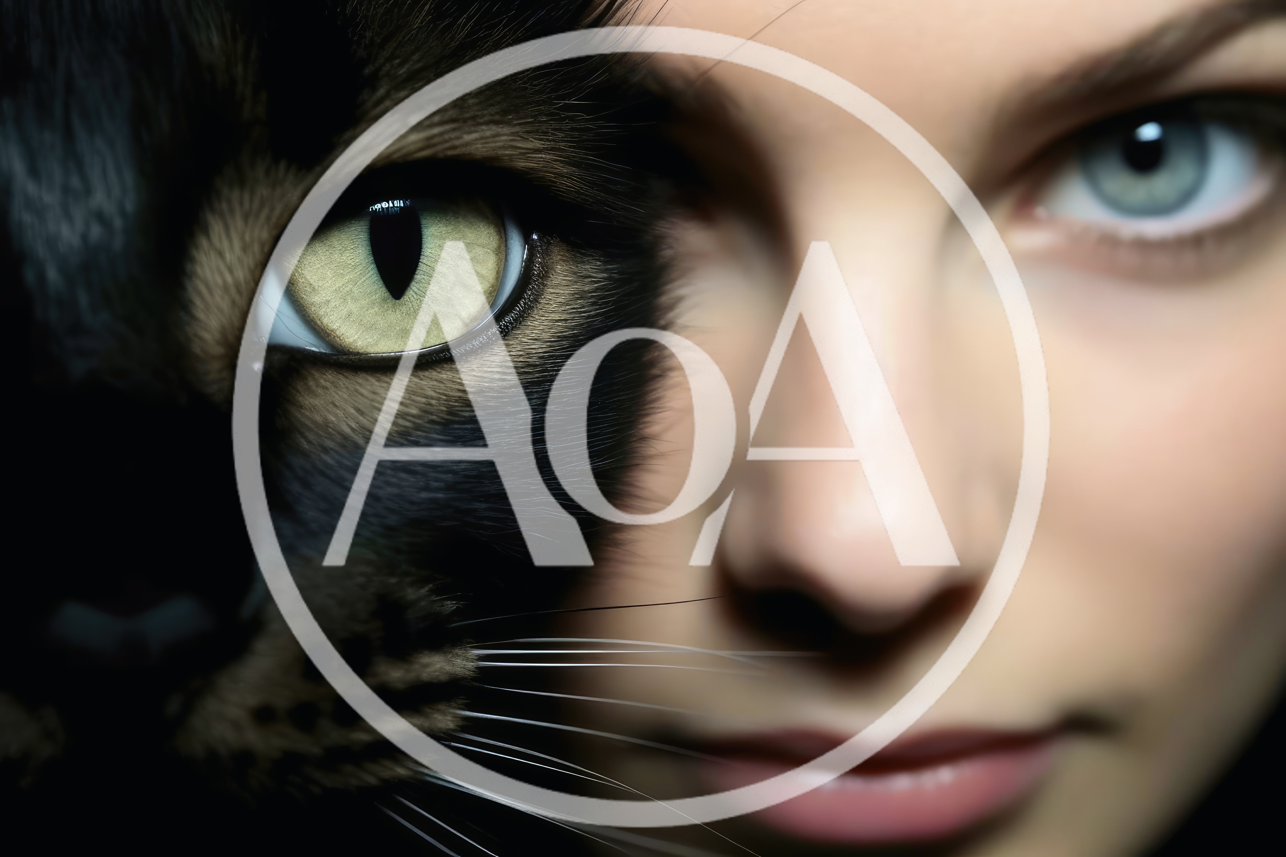 Composite Portrait Of A Woman And A Cat