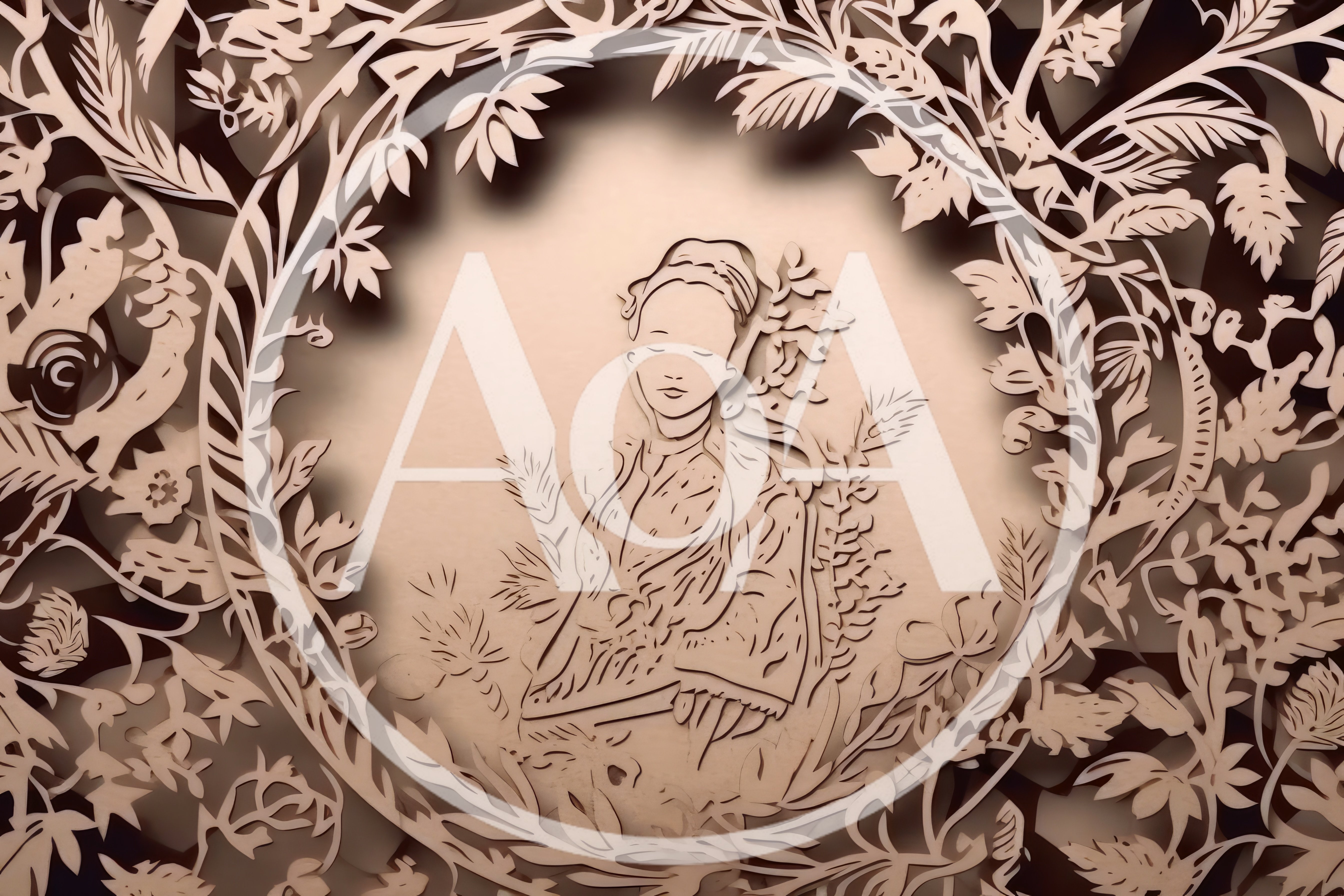 Intricate Laser Cut Wood Art Of A Woman