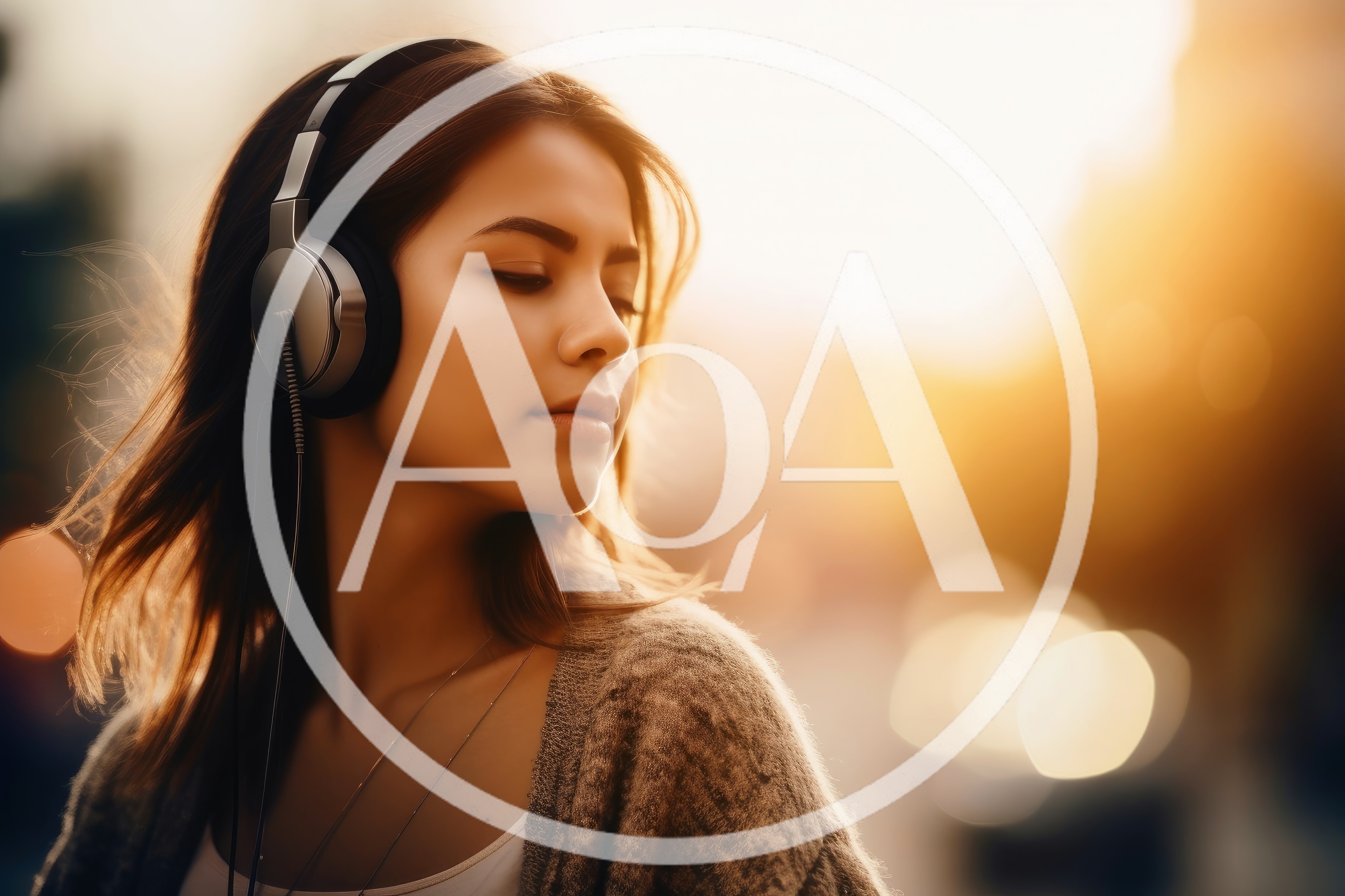 Young Woman Listening To Music With Headphones Outdoors