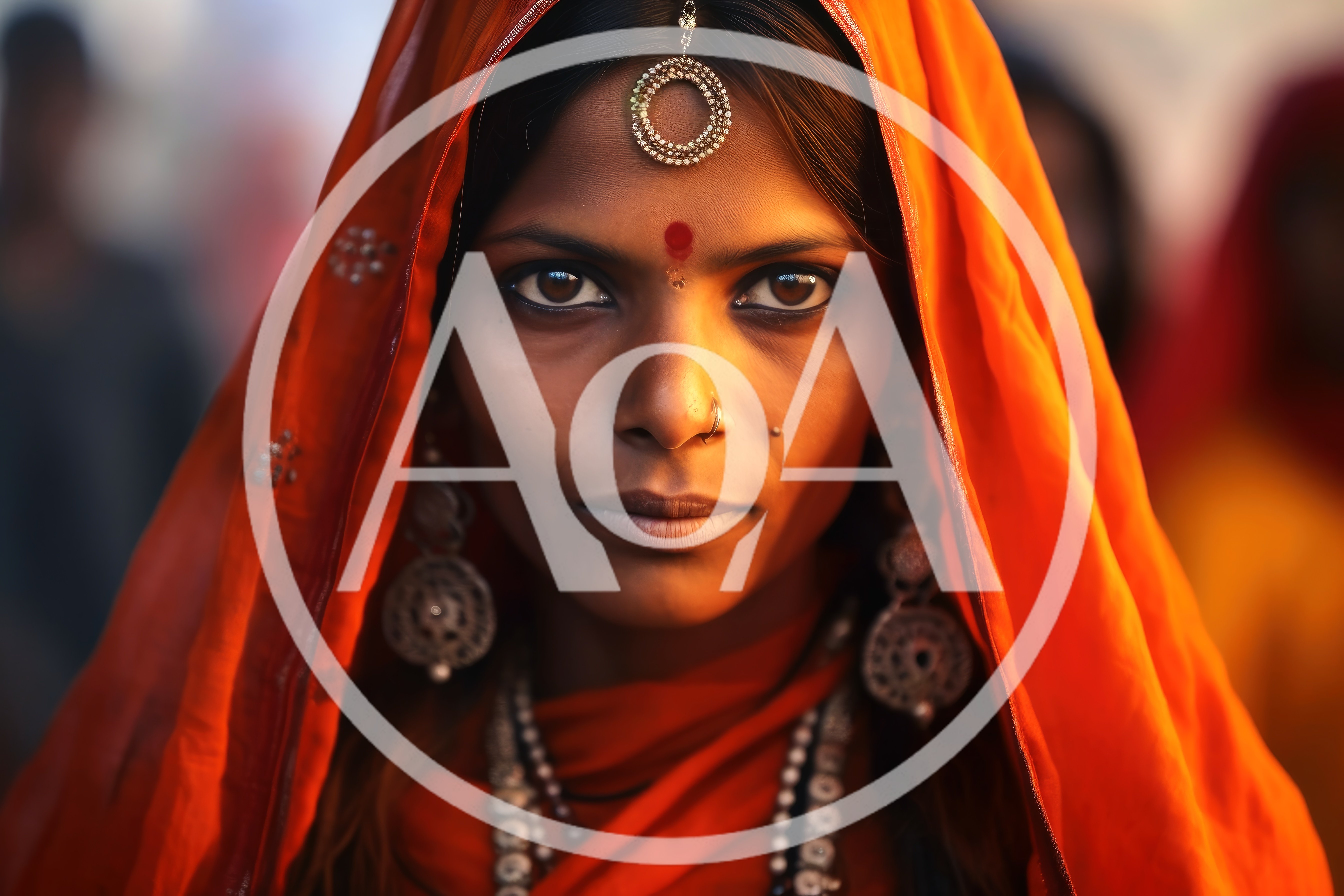 Portrait Of A Young Indian Woman In Traditional Attire