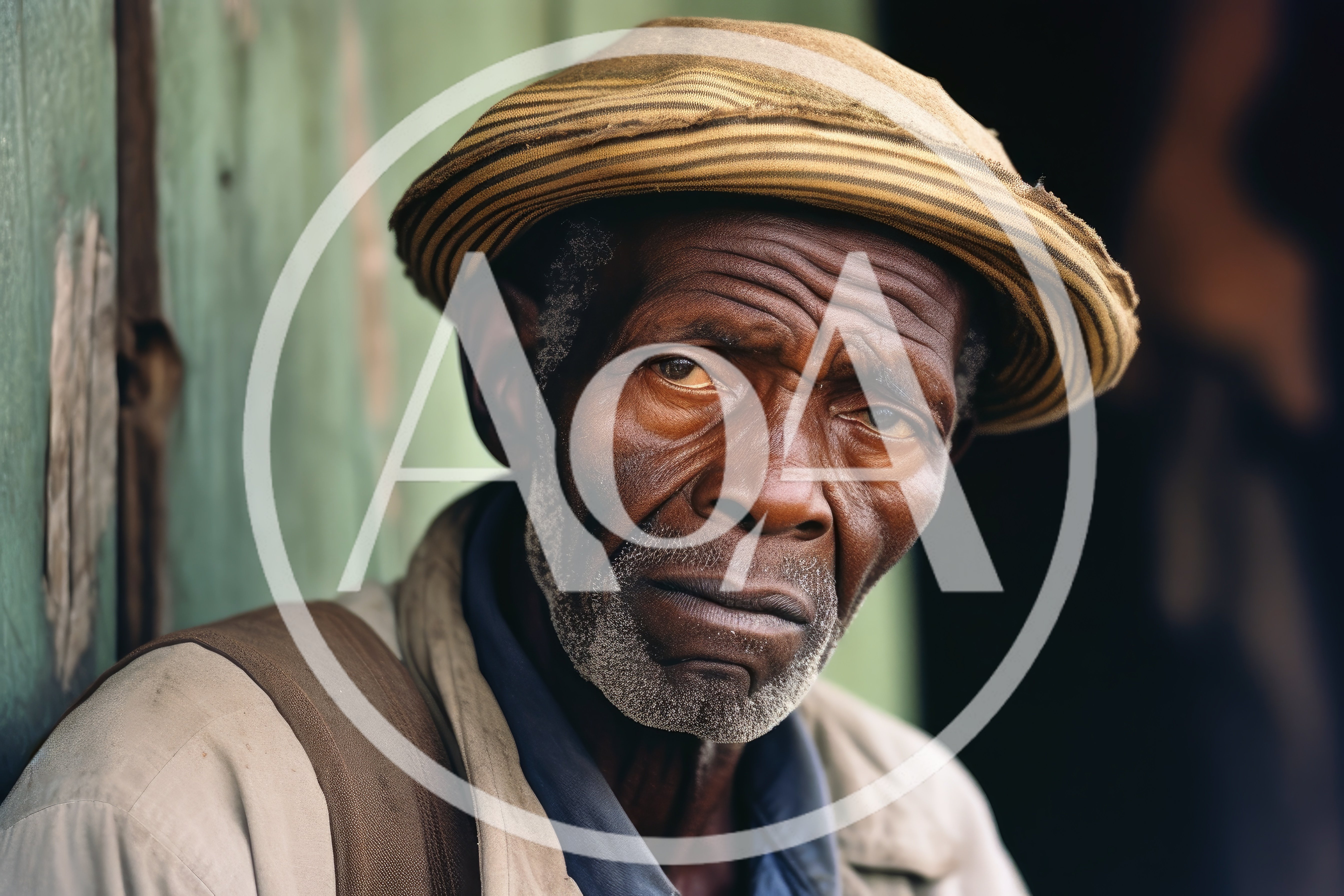 Portrait Of An Elderly Man Wearing A Hat