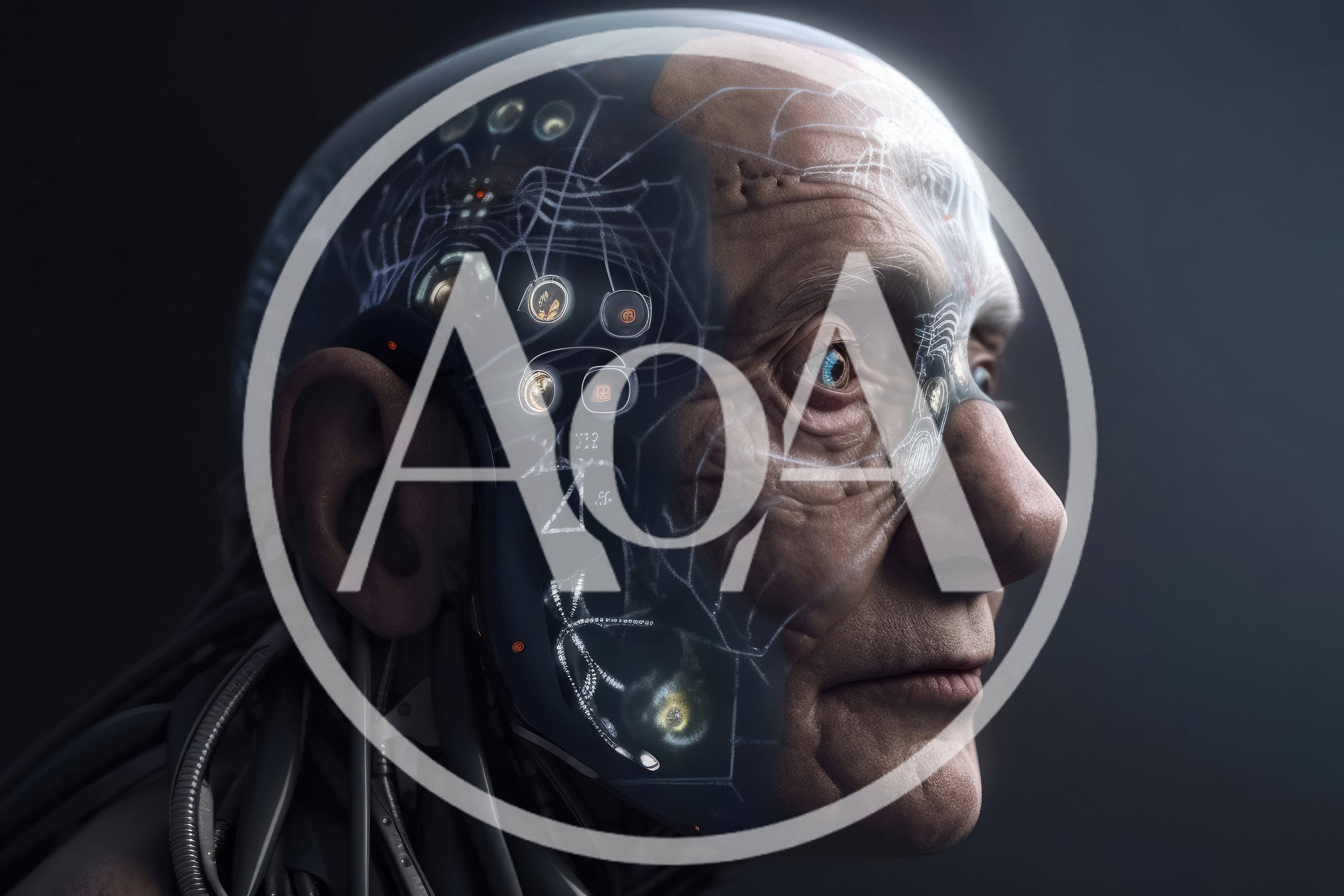 Cyborg Human Hybrid Portrait With Neural Interface