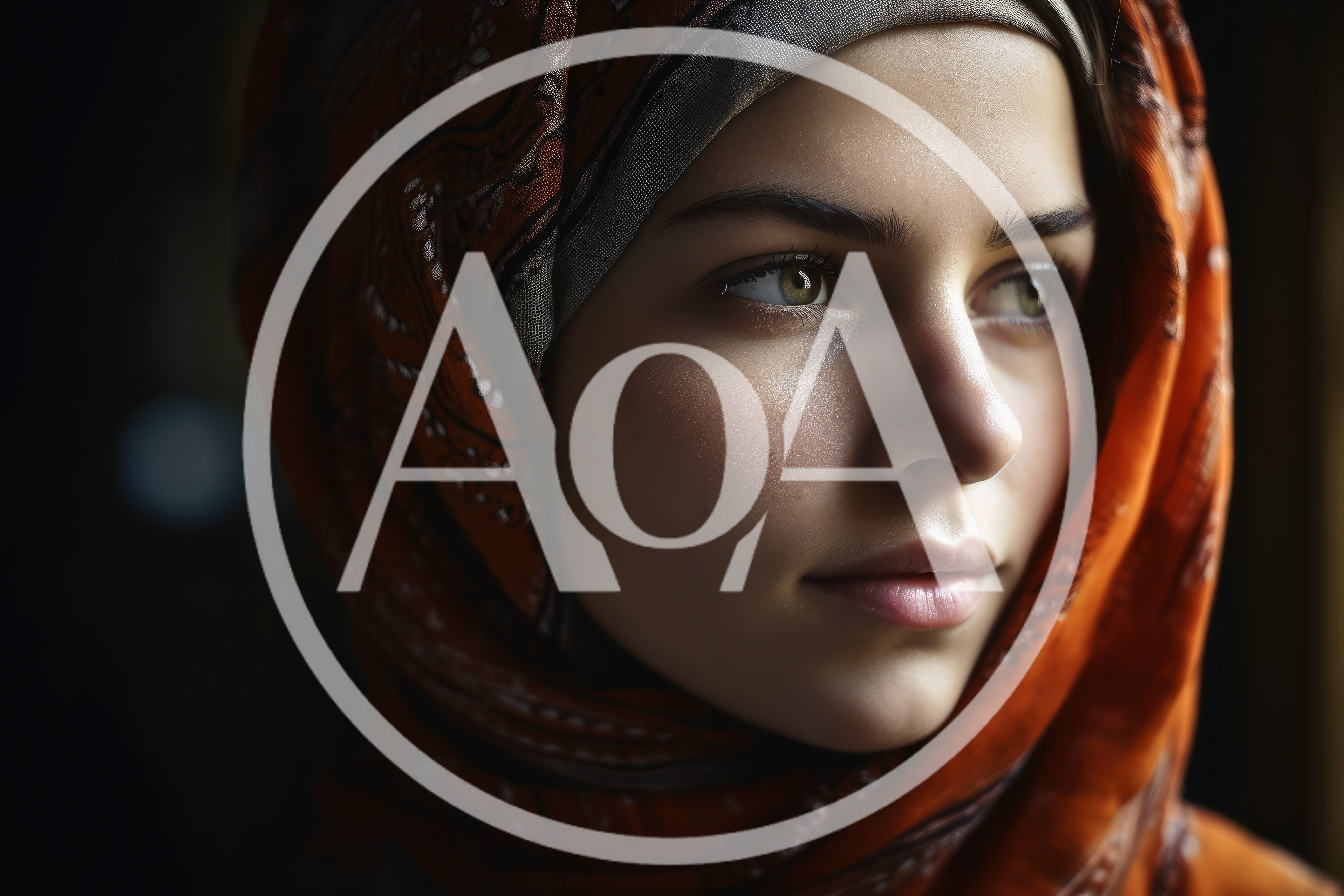 Portrait Of A Young Woman Wearing A Headscarf