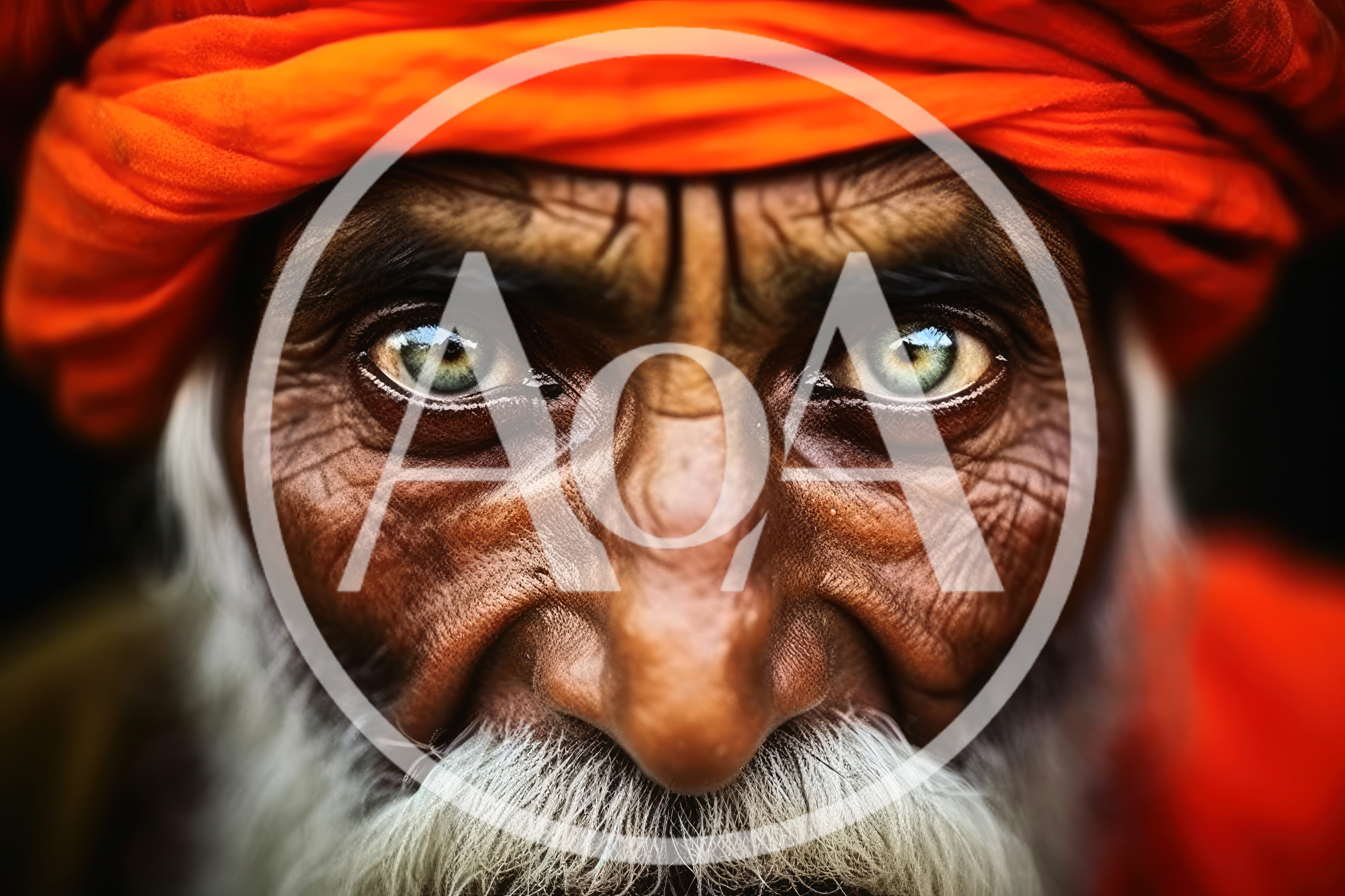 Close Up Portrait Of An Elderly Indian Man