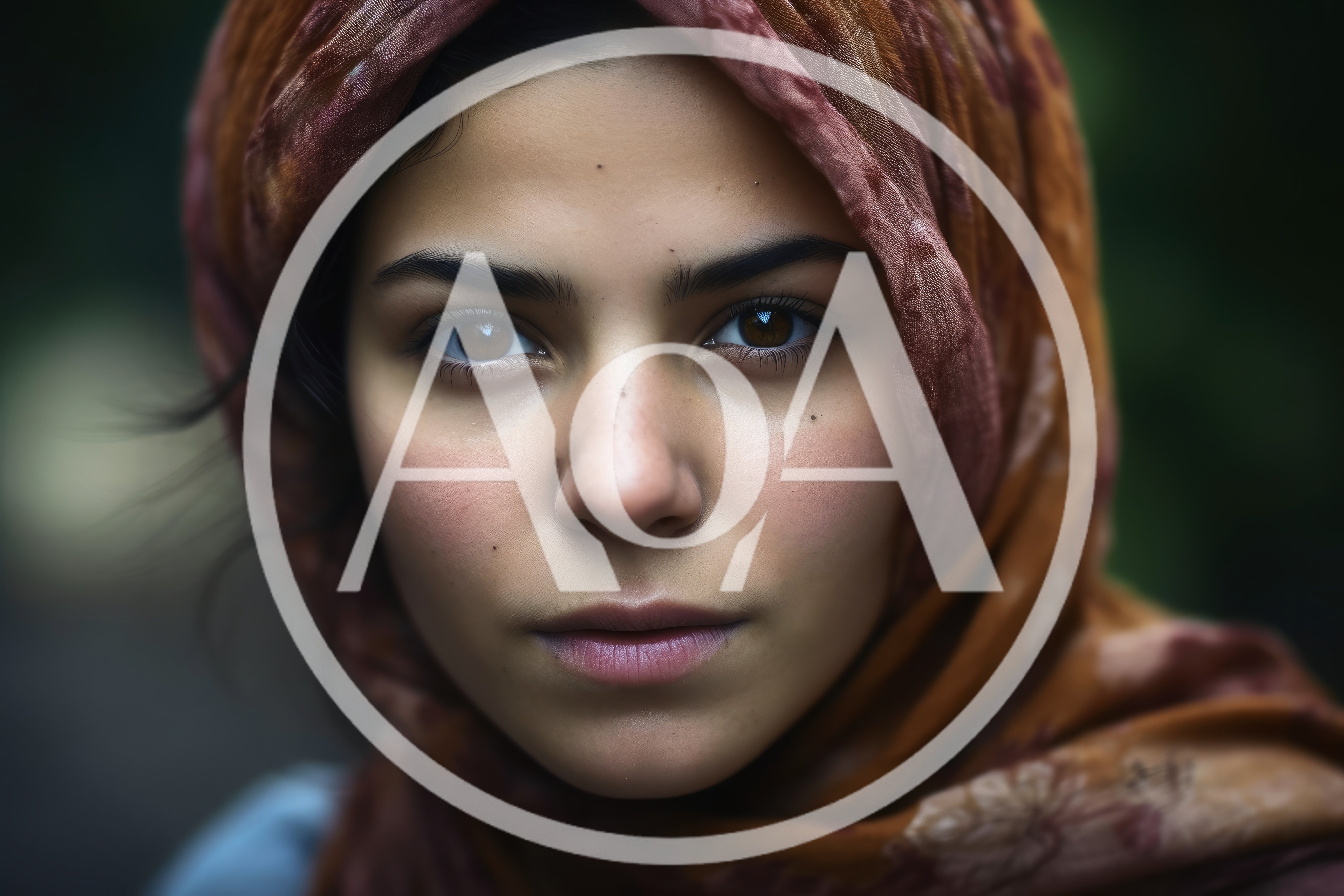 Portrait Of A Young Woman Wearing A Headscarf
