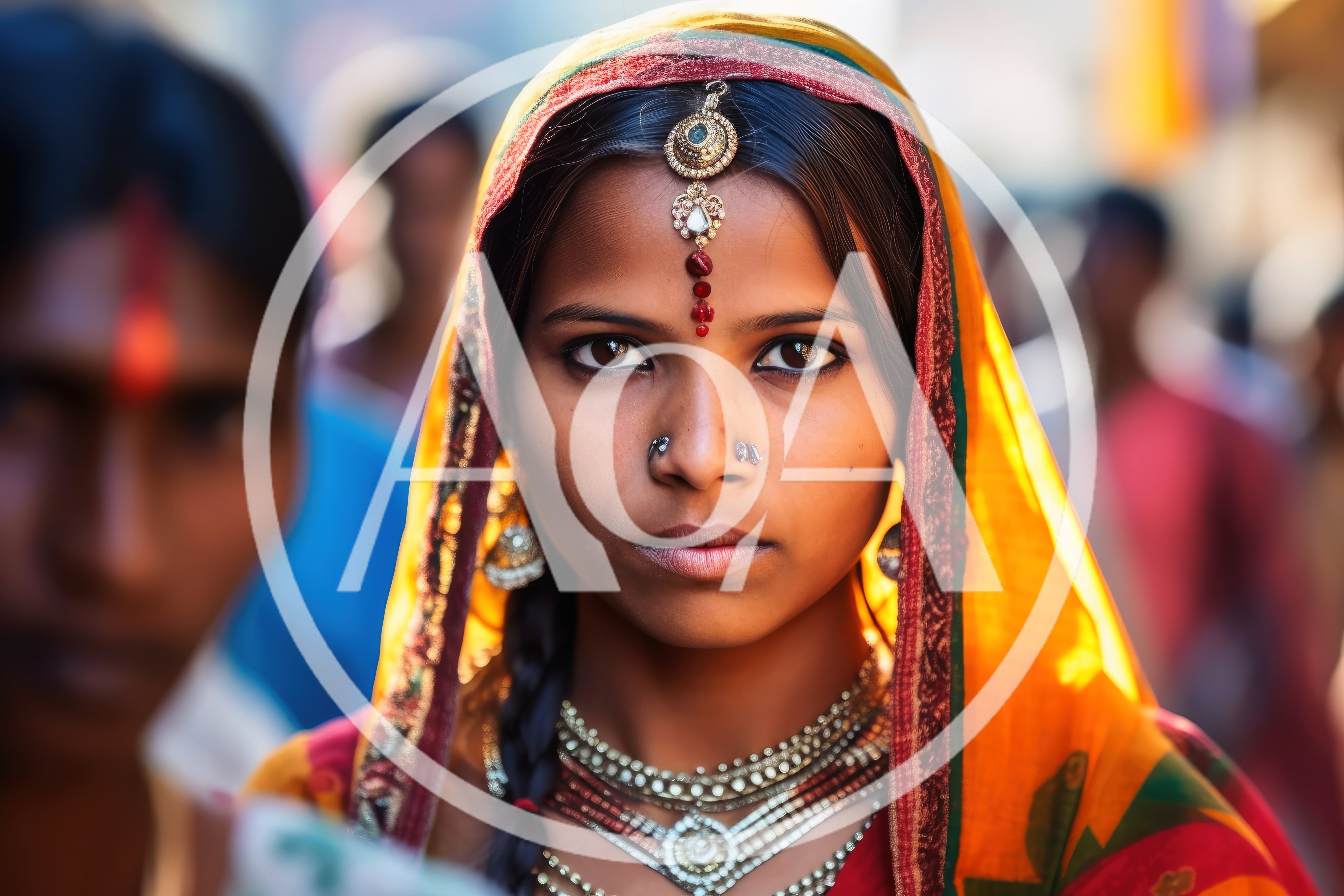 Portrait Of A Young Indian Woman In Traditional Attire