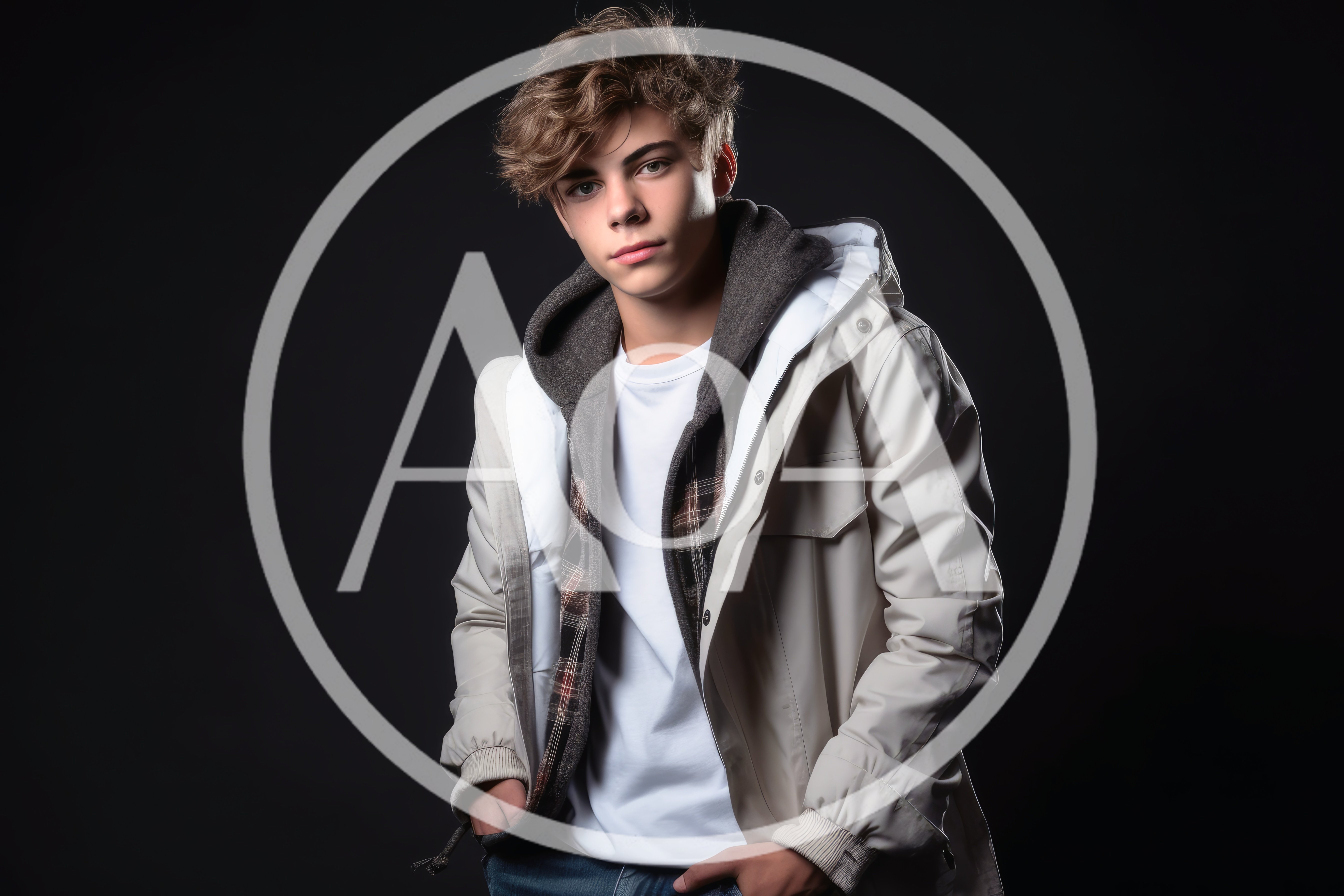 Portrait Of A Stylish Teenage Boy In Layered Clothing