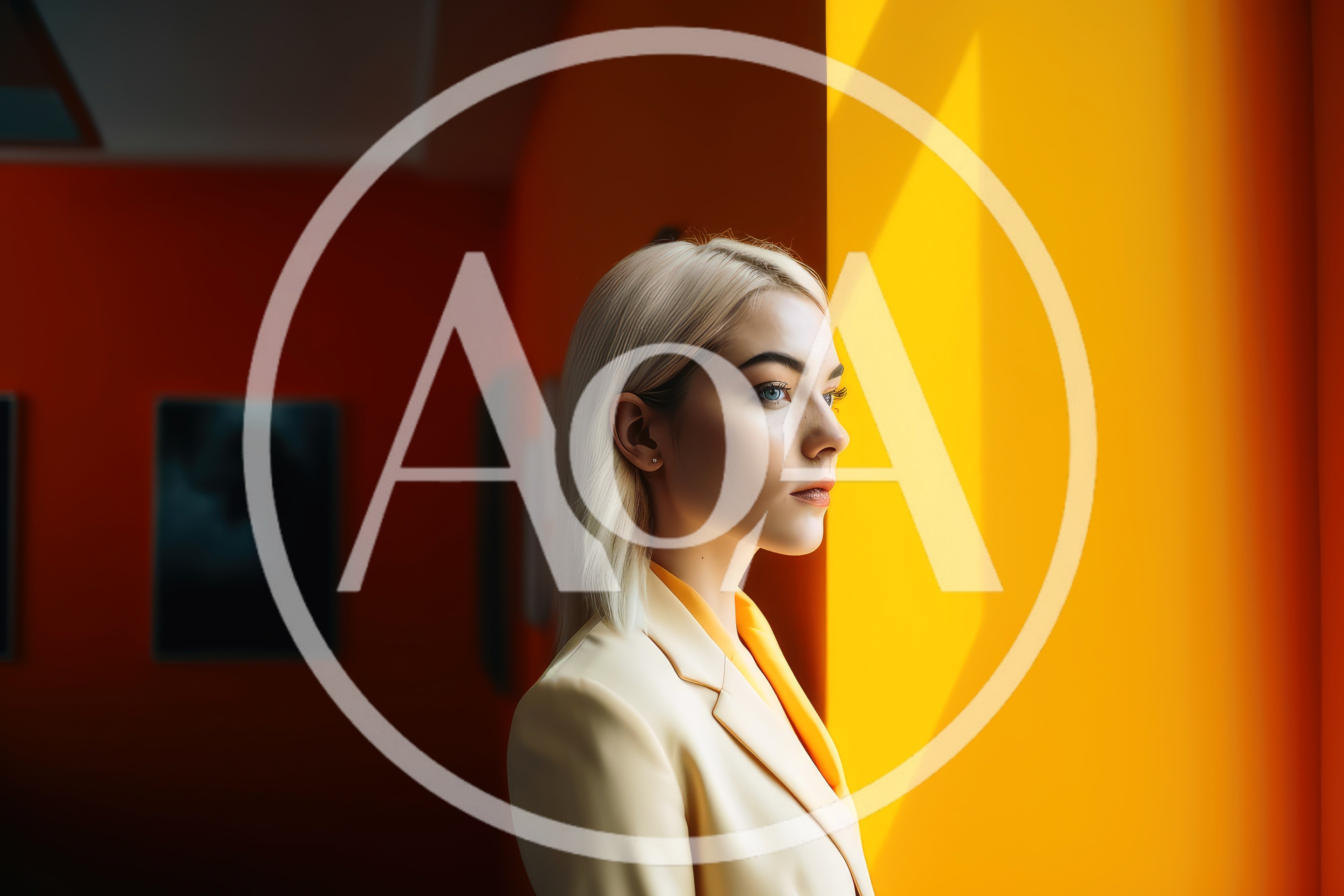 Portrait Of A Young Woman In A Yellow Blazer