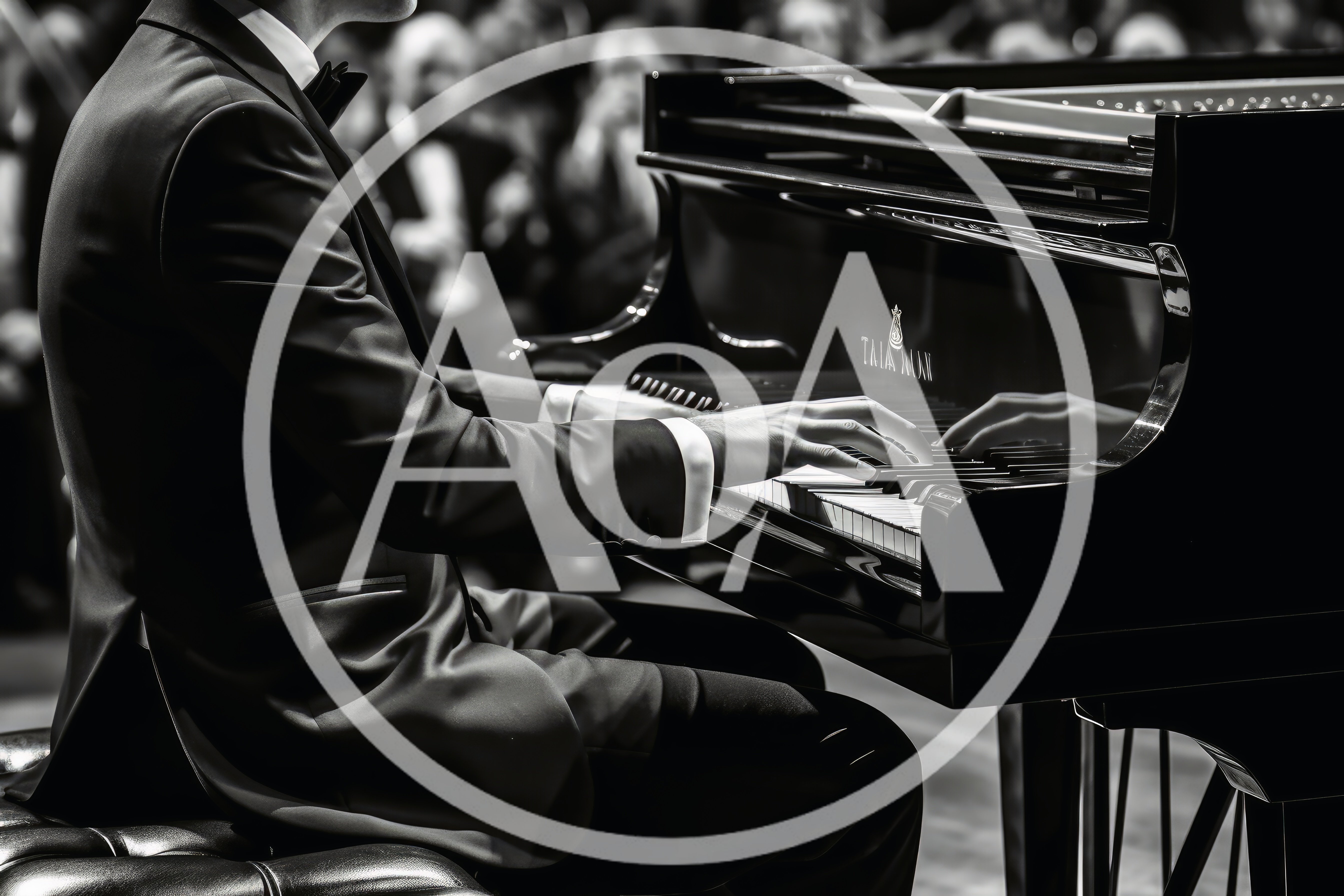 Pianist Performing Classical Music On A Grand Piano