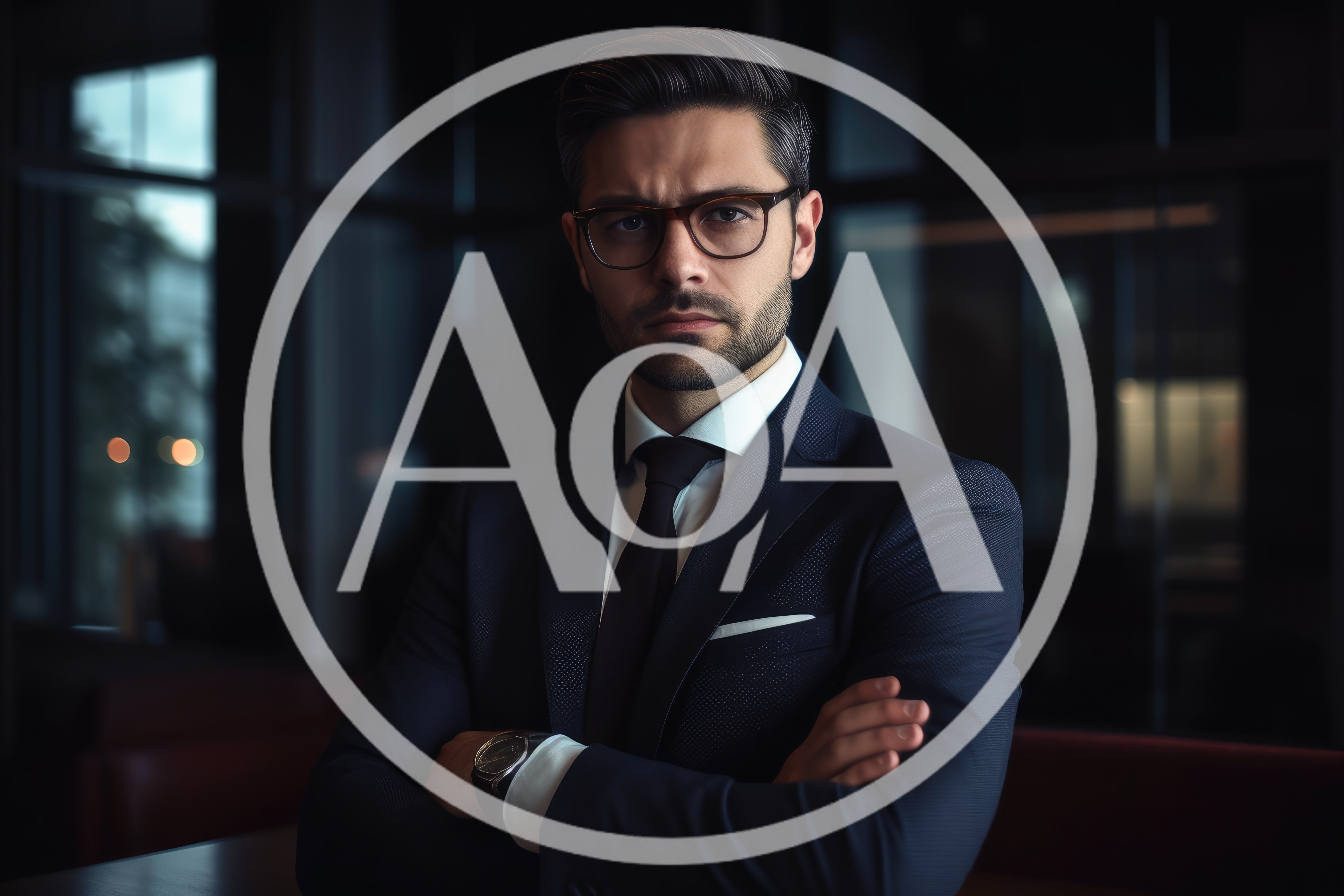 Professional Businessman With Crossed Arms In Modern Office
