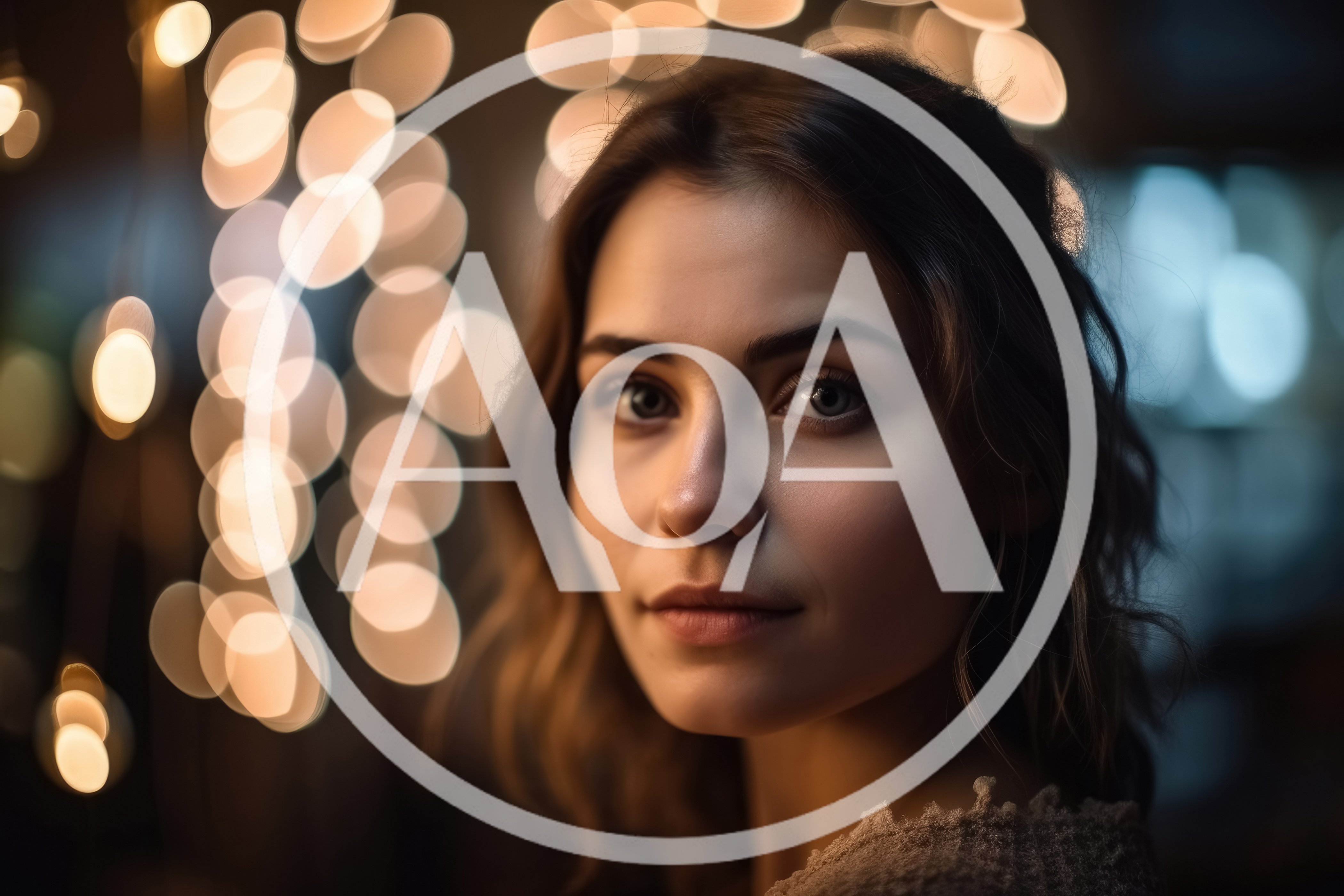 Portrait Of A Young Woman With Bokeh Background