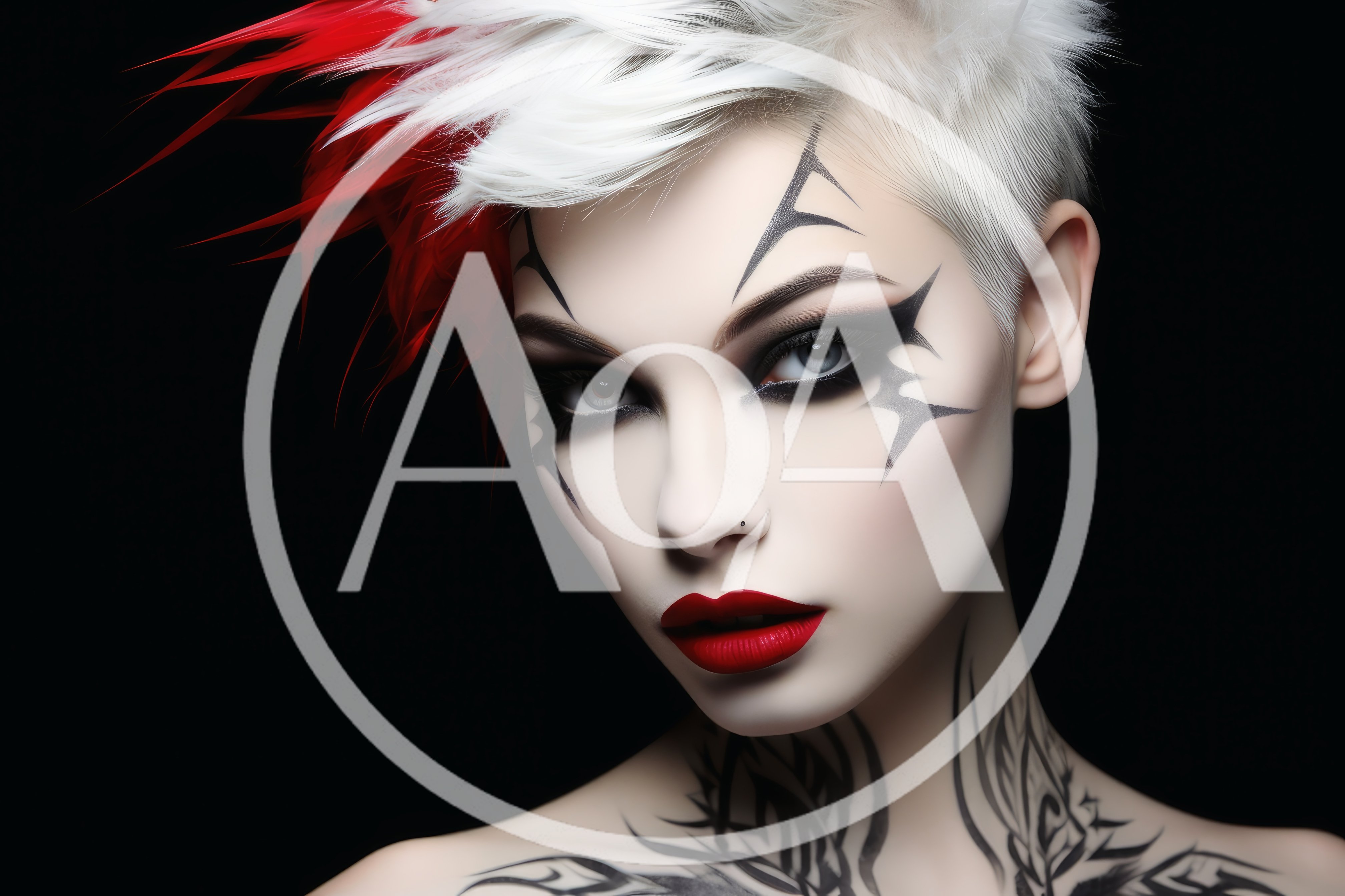 Portrait Of A Woman With Edgy Punk Makeup