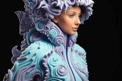Portrait Of A Woman In Surreal Sculptural Fashion