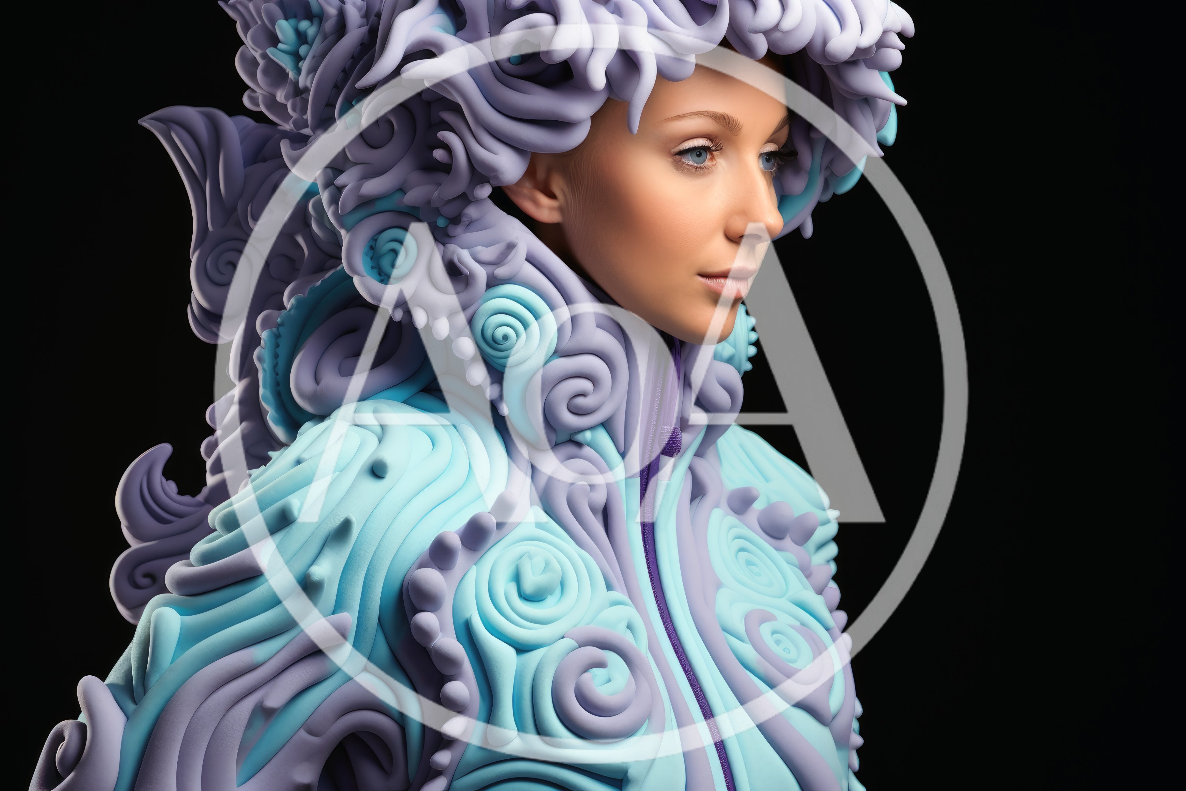 Portrait Of A Woman In Surreal Sculptural Fashion