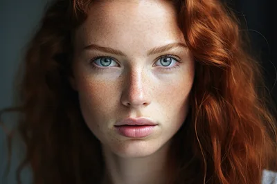 Portrait Of A Young Woman With Red Hair