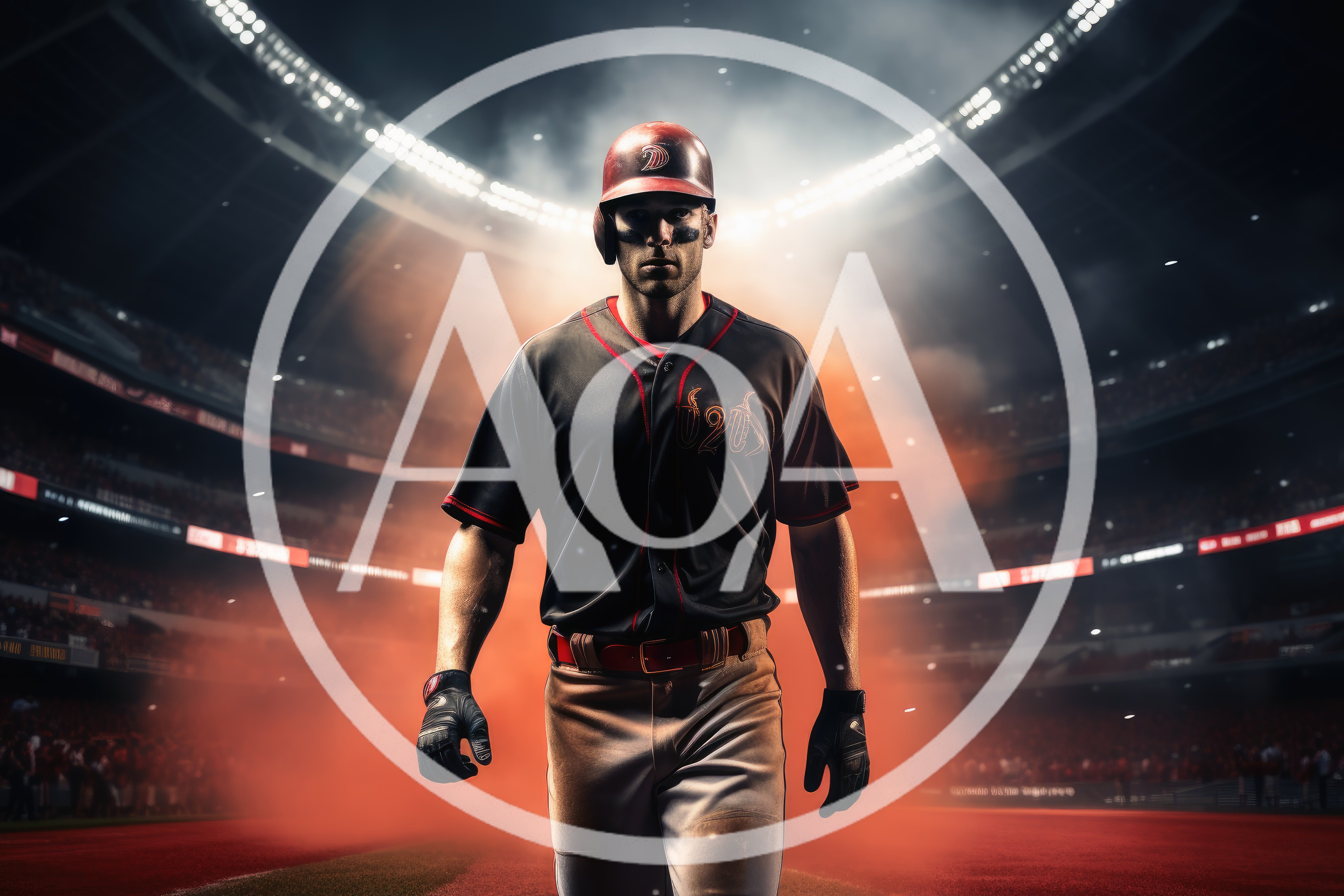 Professional Baseball Player Walking Onto Stadium Field