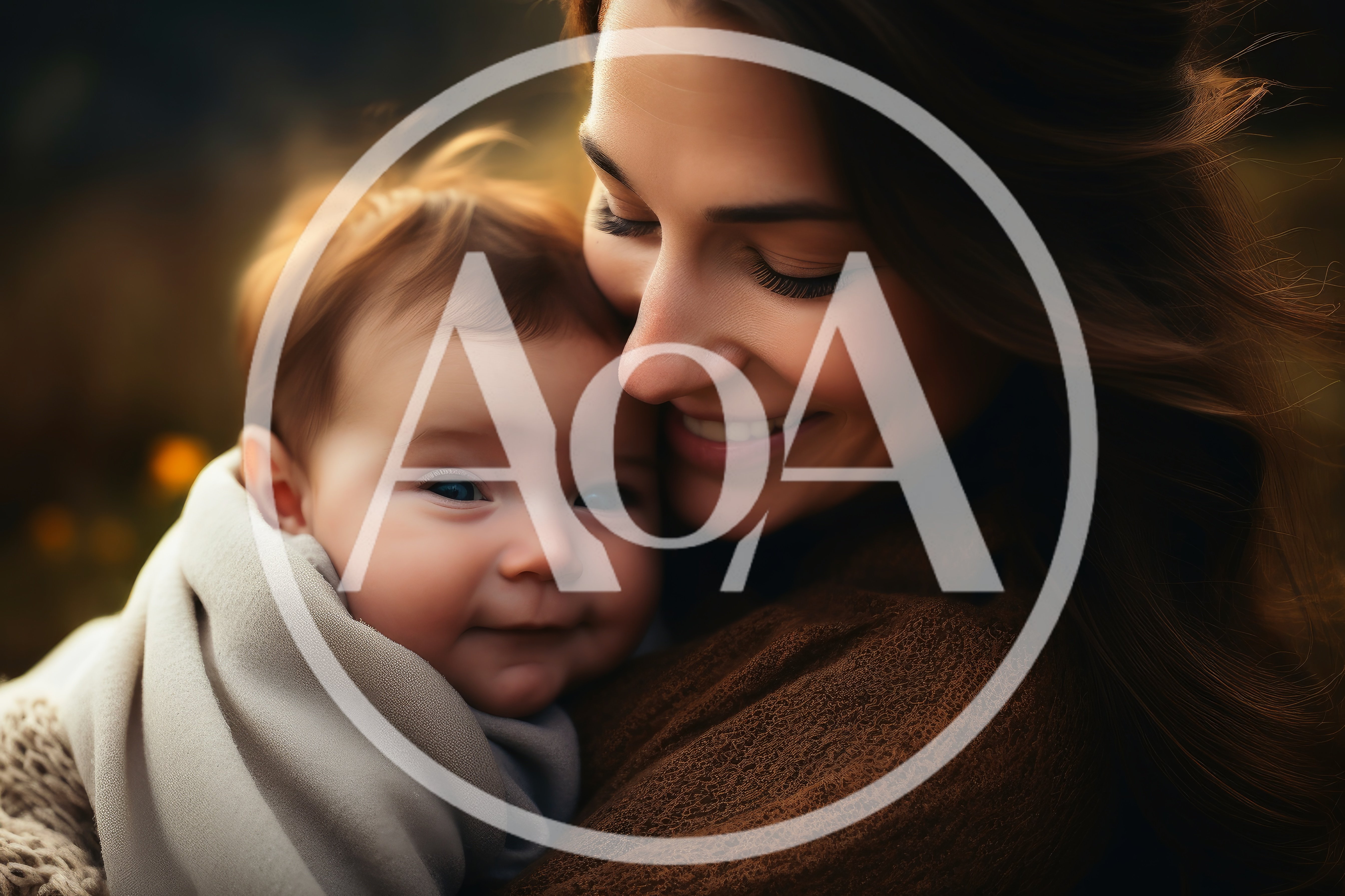 Mother Holding Her Baby In A Warm Embrace