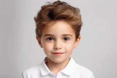 Portrait Of A Young Boy With Stylish Hair