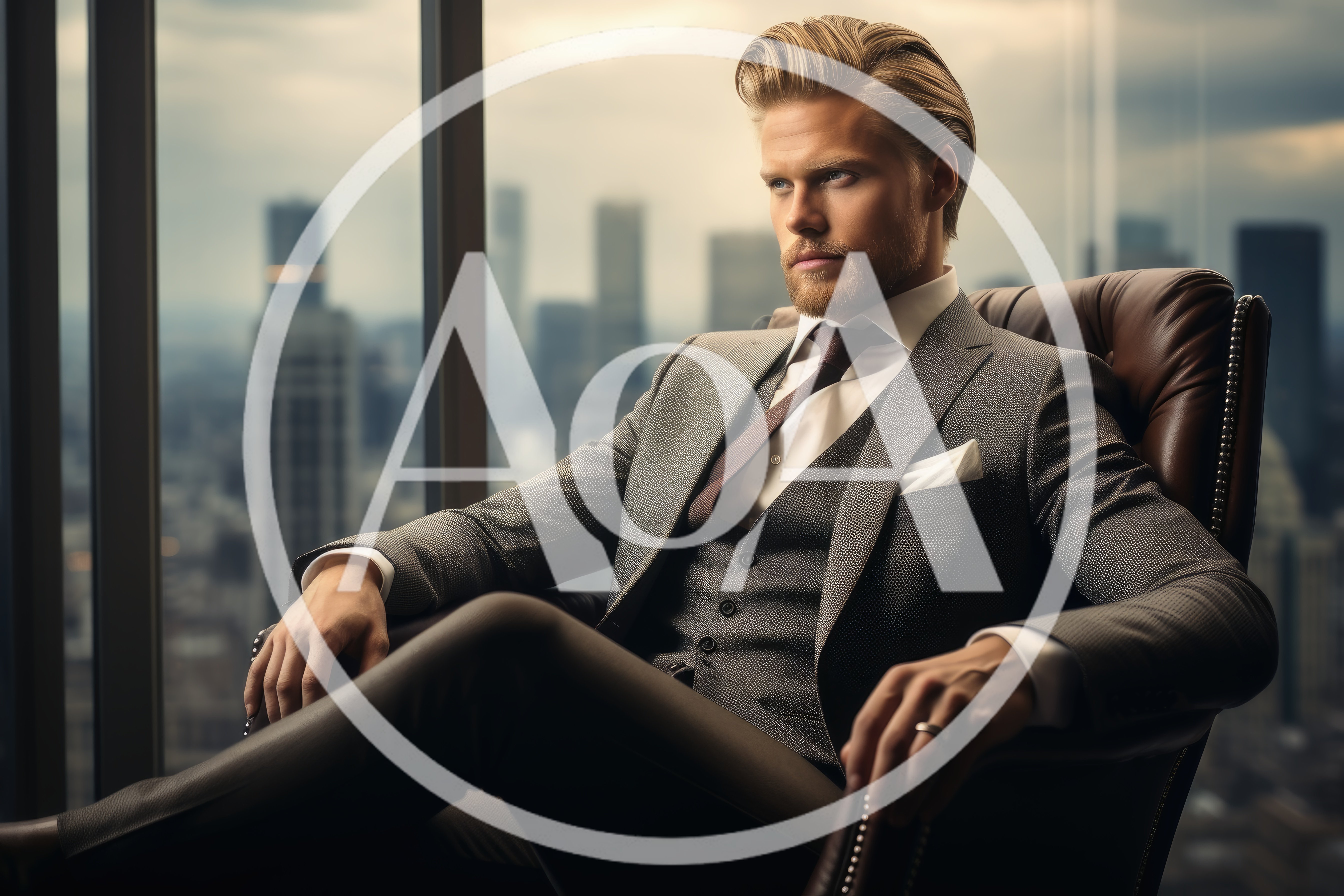 Successful Businessman Sitting In A Luxury Office Chair