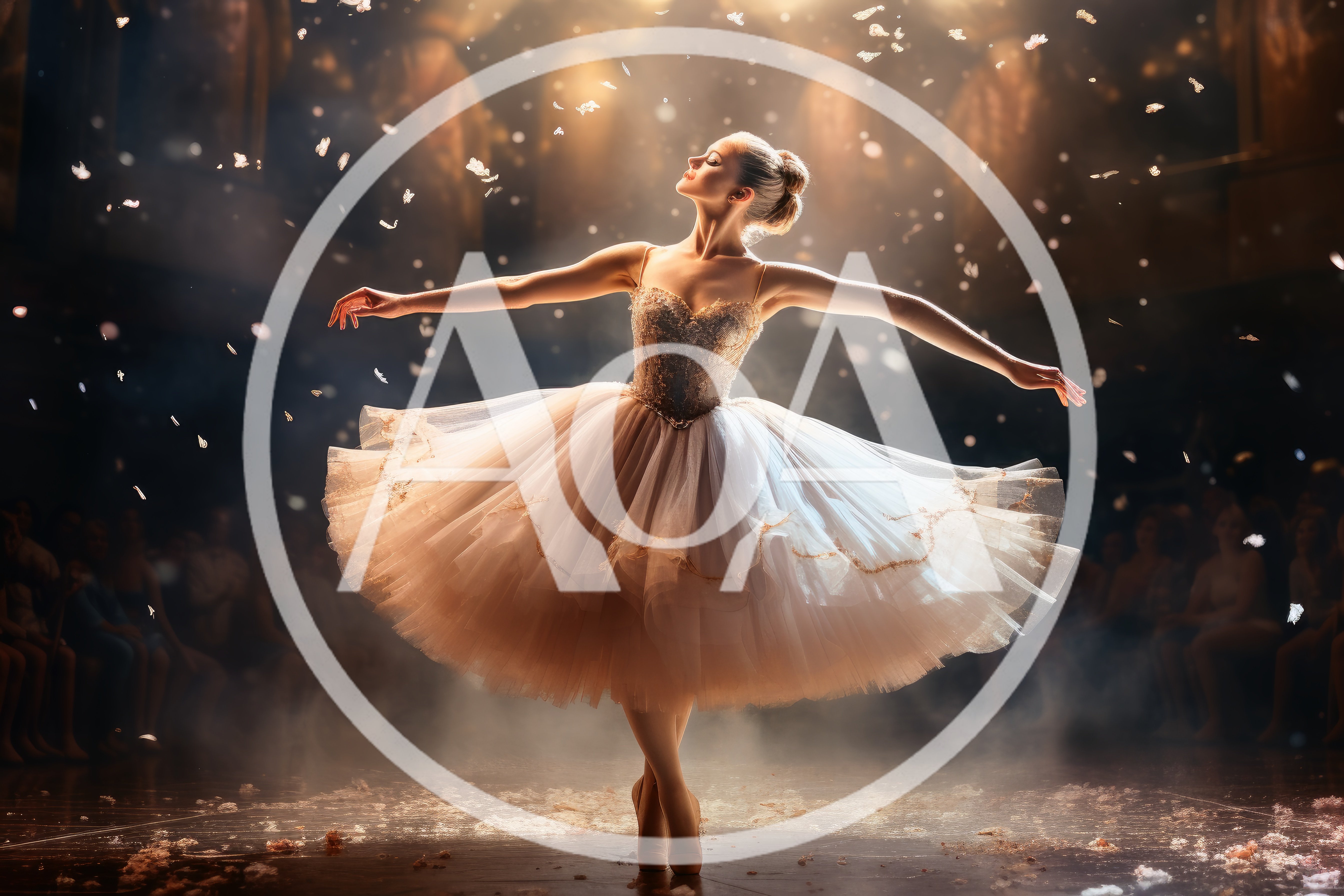 Ballerina Performing Graceful Dance On Stage