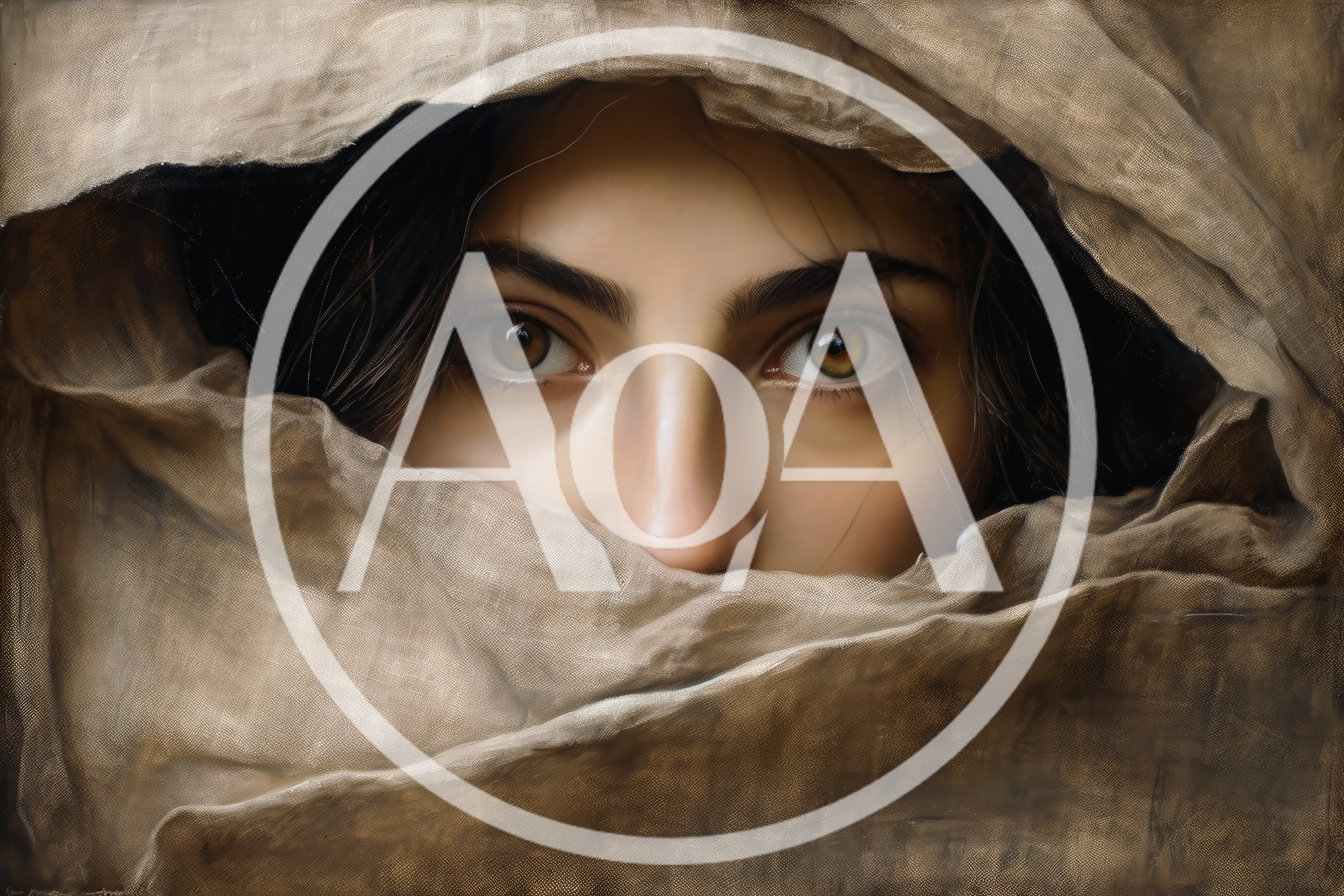 Close Up Portrait Of A Woman Wearing A Headscarf