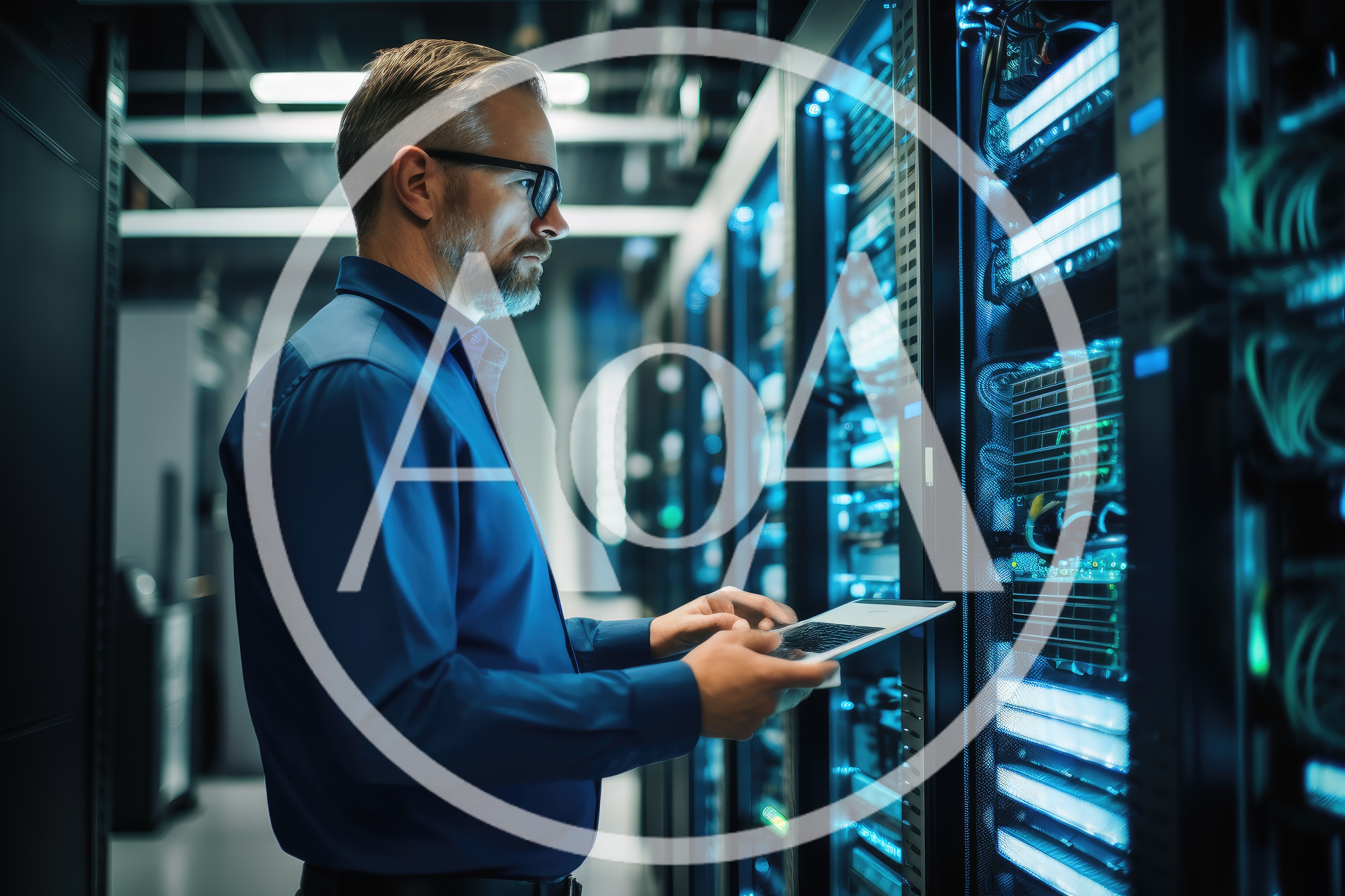 IT Professional Monitoring Server Infrastructure in Data Center