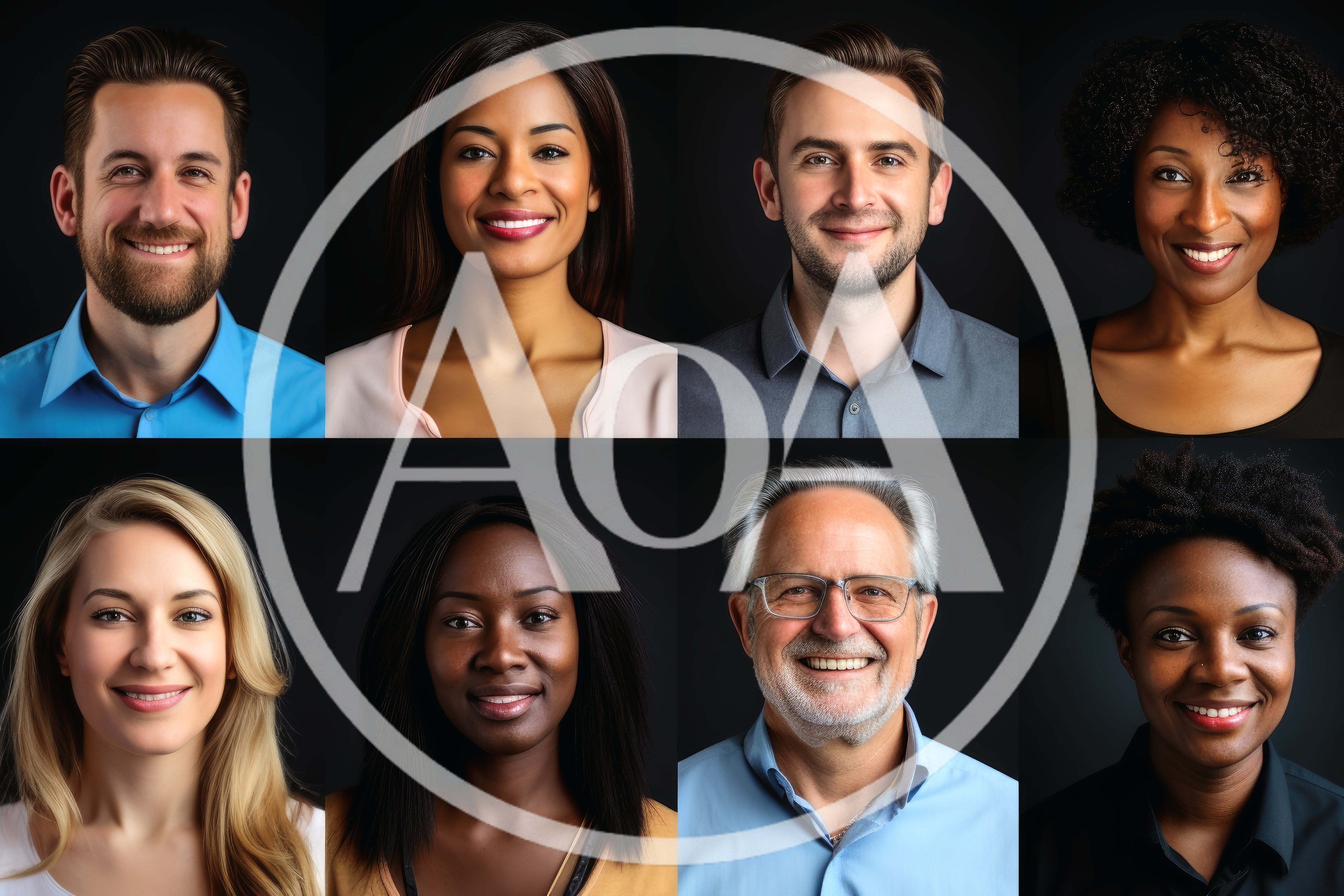 Diverse Group Of Professional People Portraits