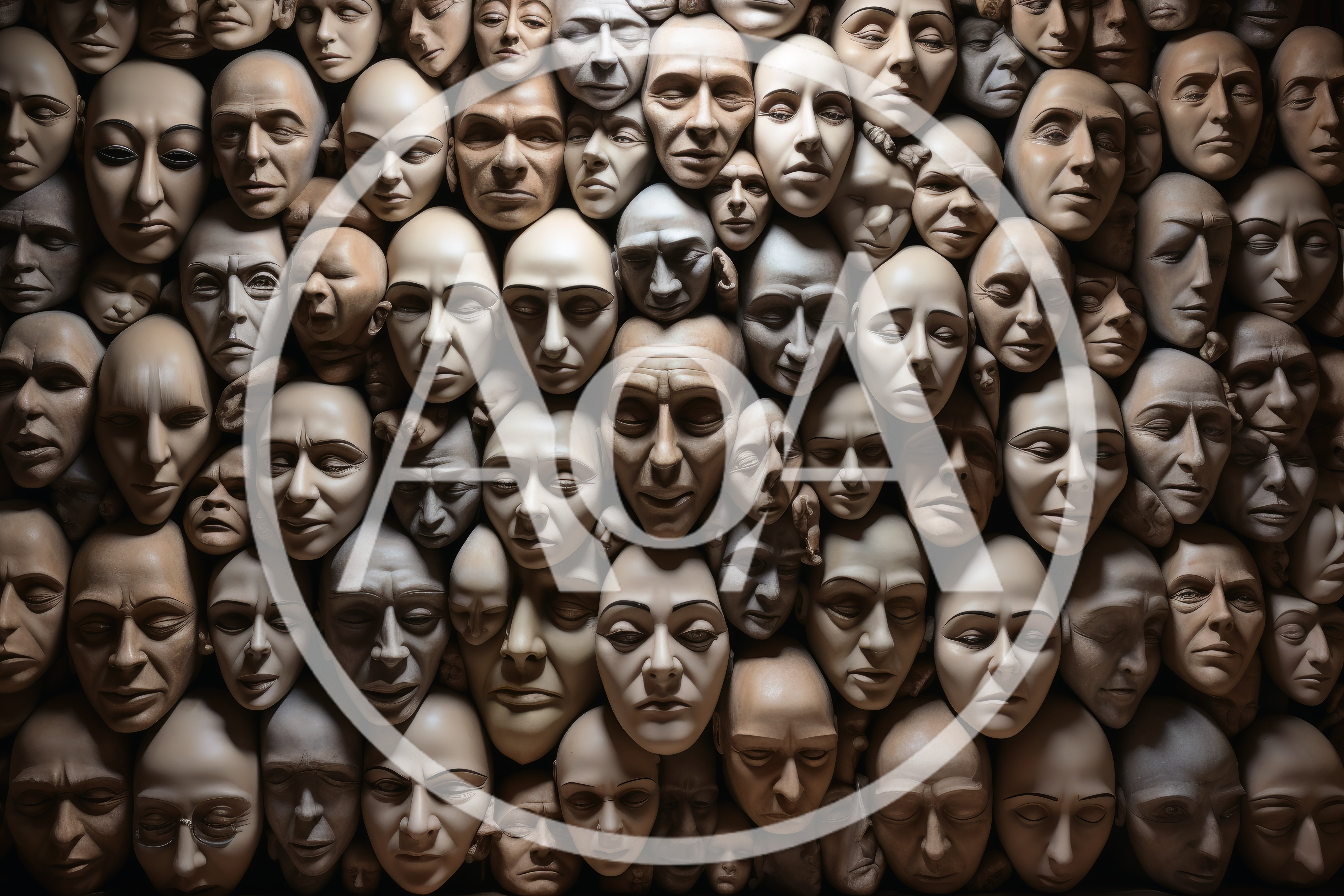 Wall Of Sculpted Human Faces