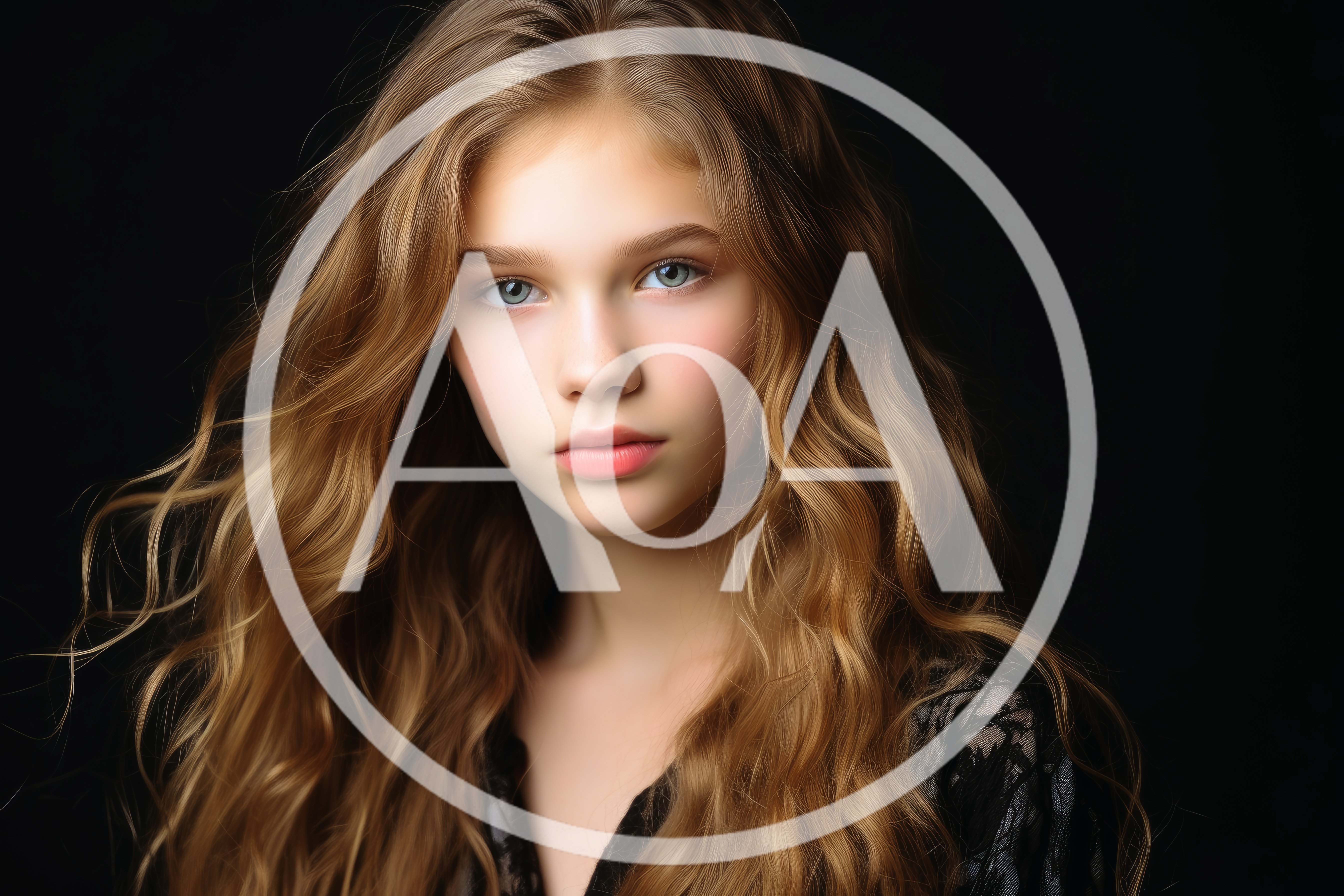 Portrait Of A Young Girl With Wavy Blonde Hair