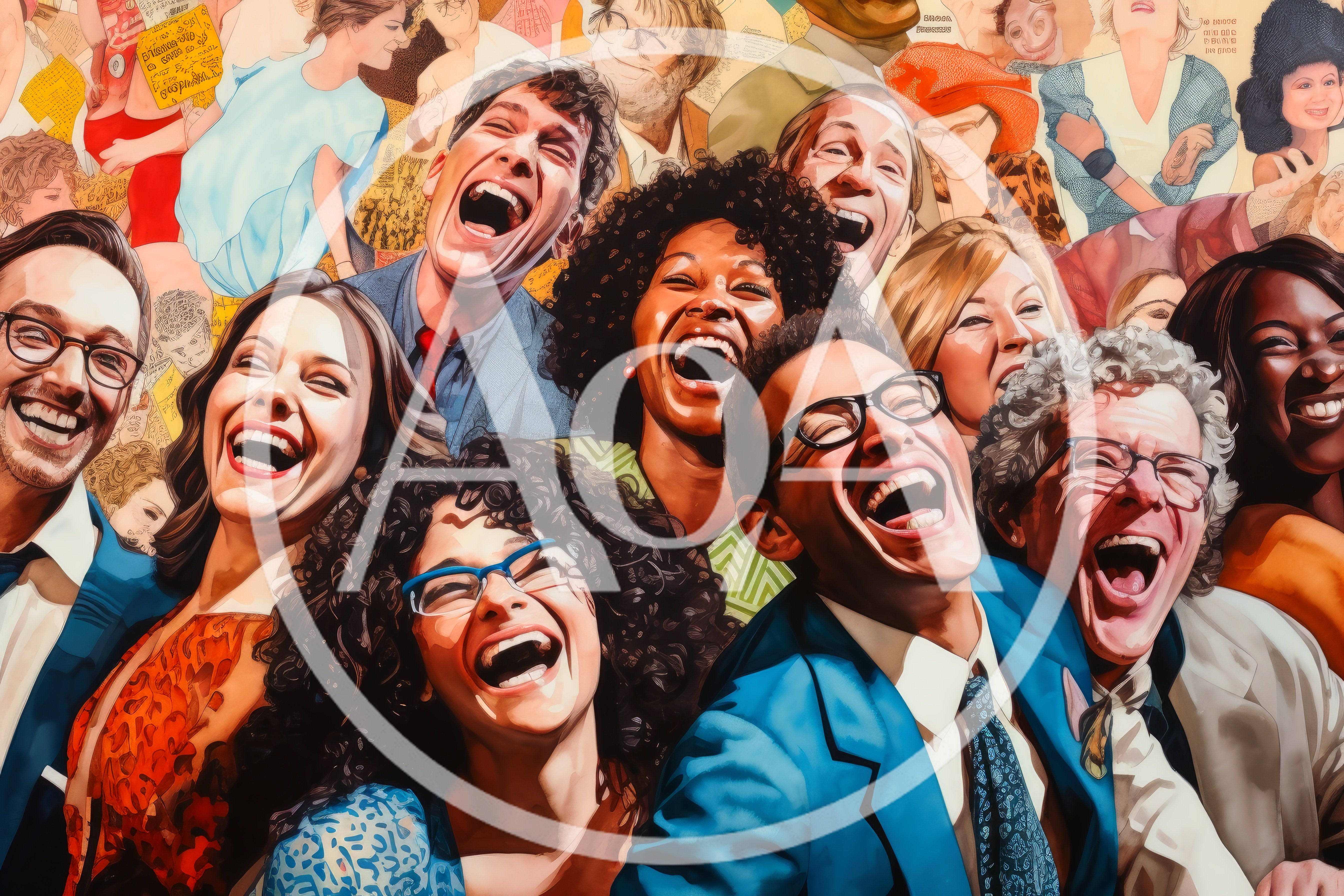 Diverse Group of People Laughing Together