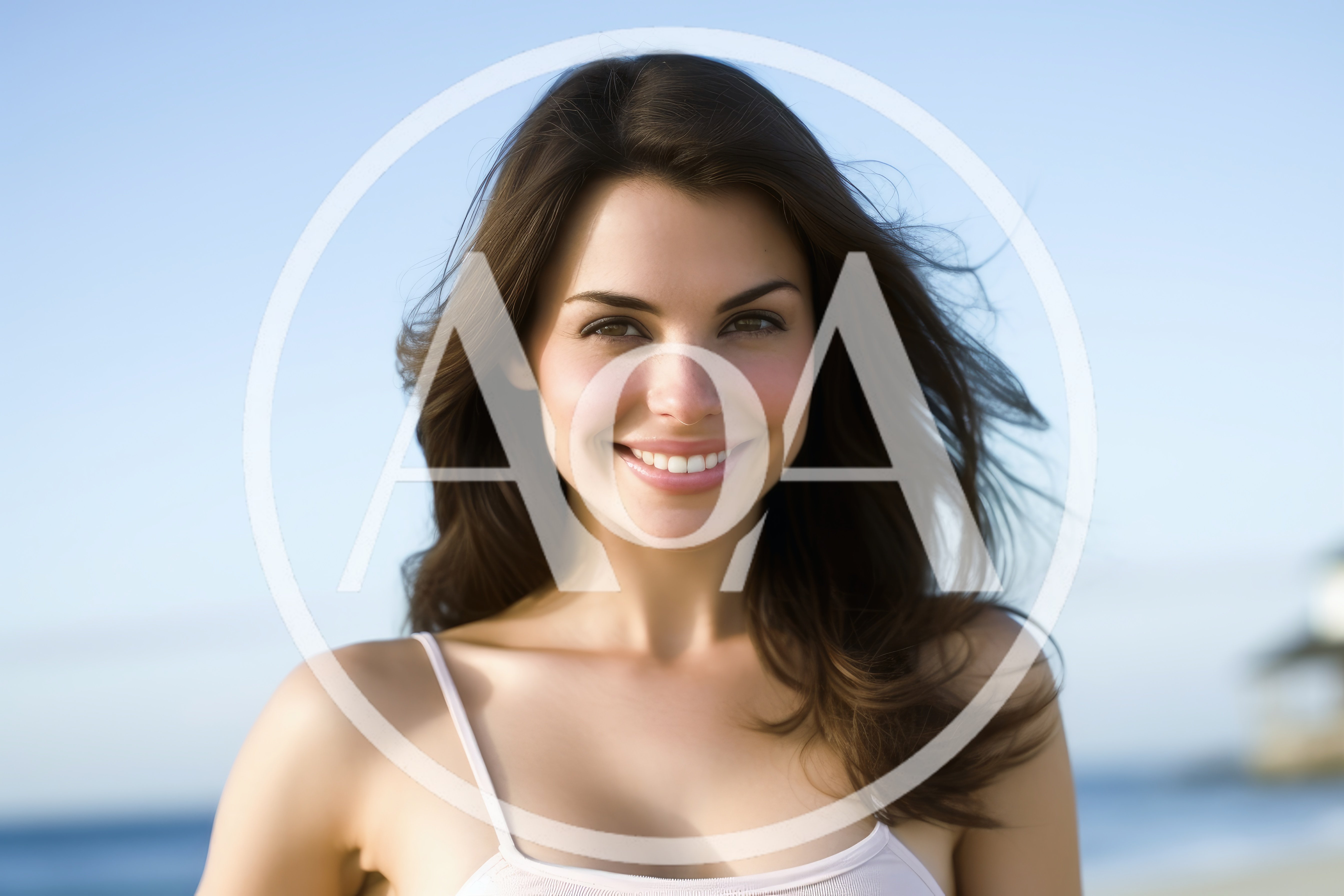 Portrait Of A Smiling Young Woman Outdoors