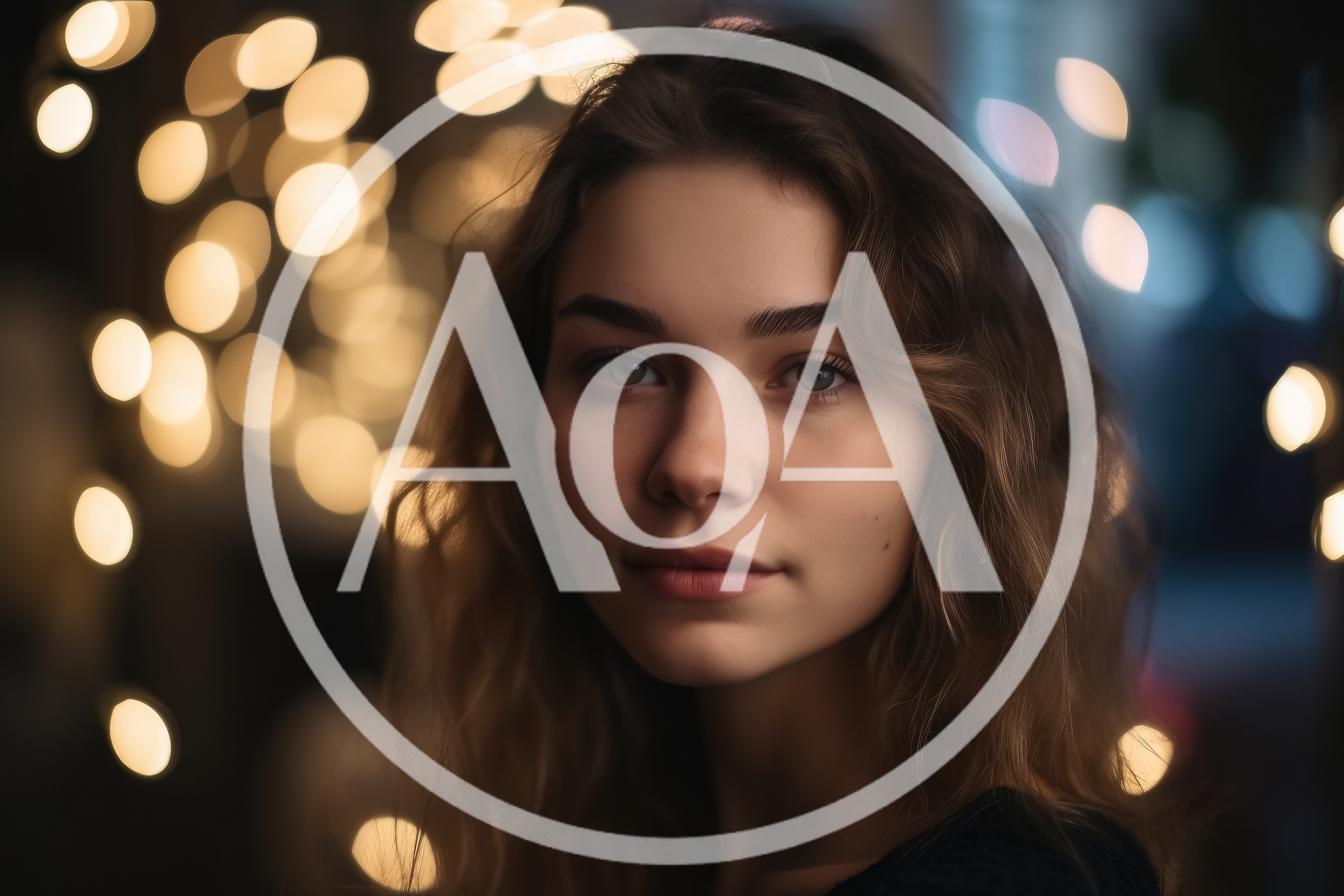 Portrait Of A Young Woman With Bokeh Background