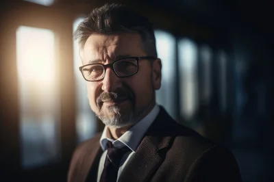 Portrait Of A Mature Professional Businessman In Office