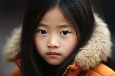 Portrait Of A Young East Asian Girl