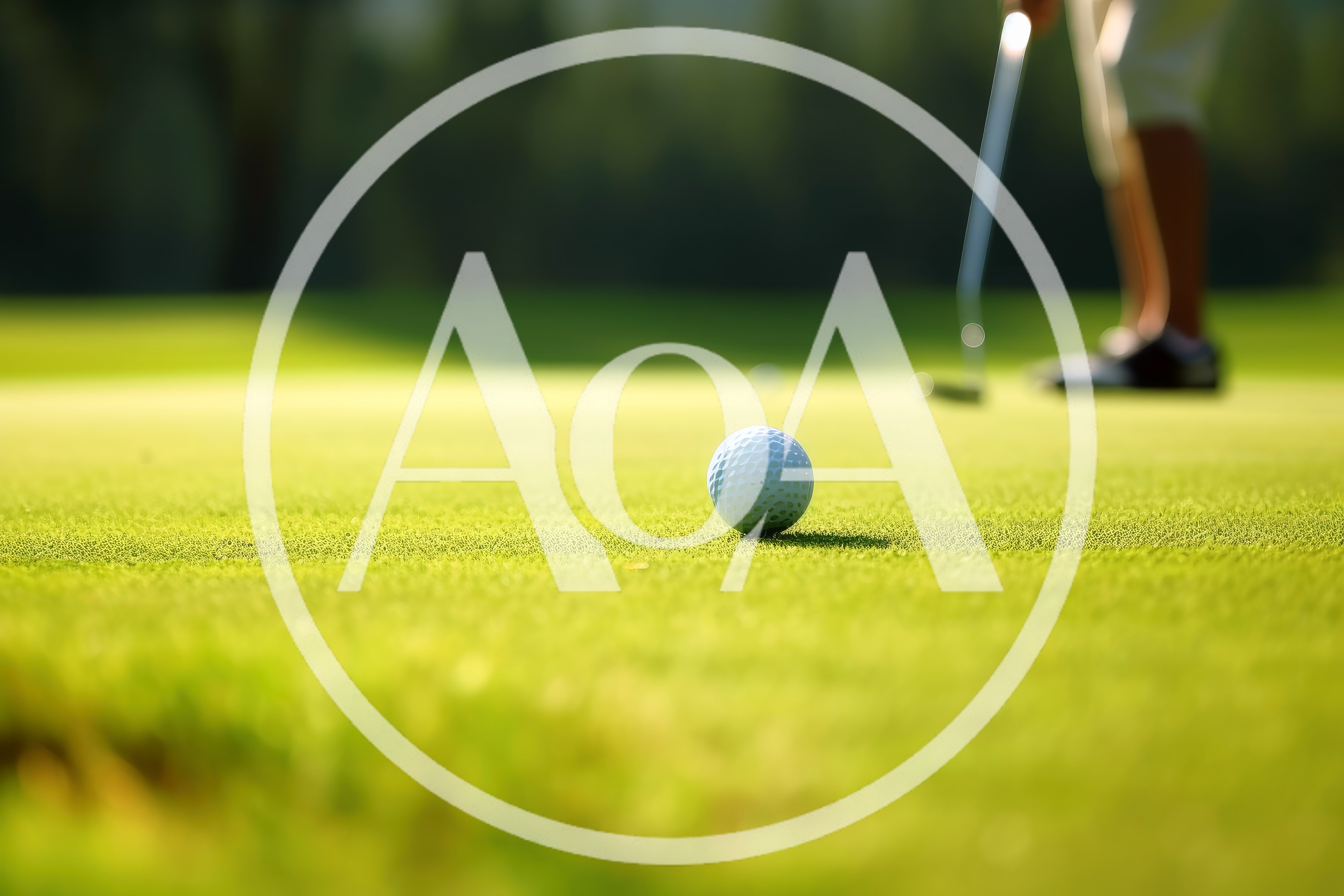 Golf Ball Resting On A Putting Green