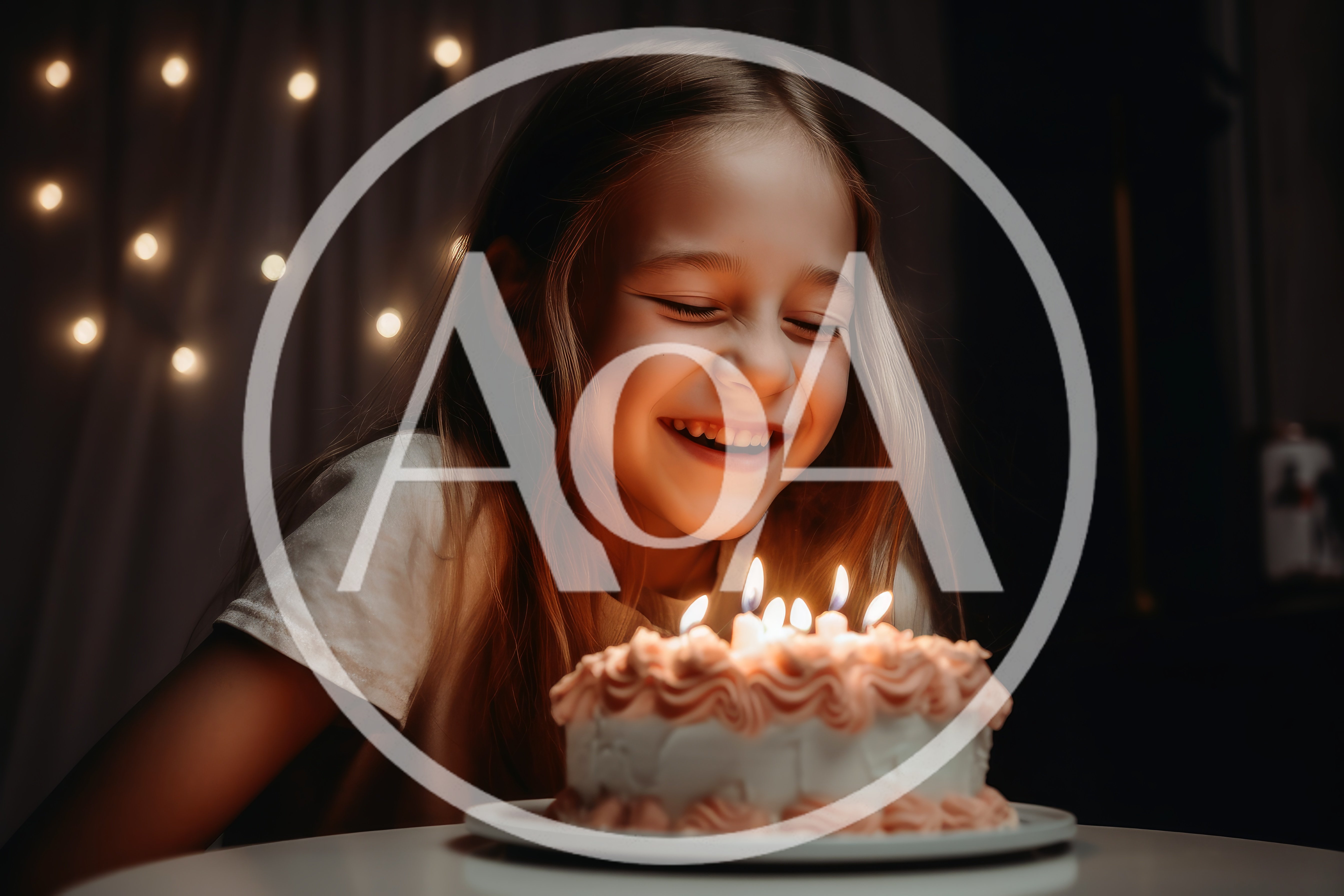 Young Girl Blowing Out Birthday Candles On Cake