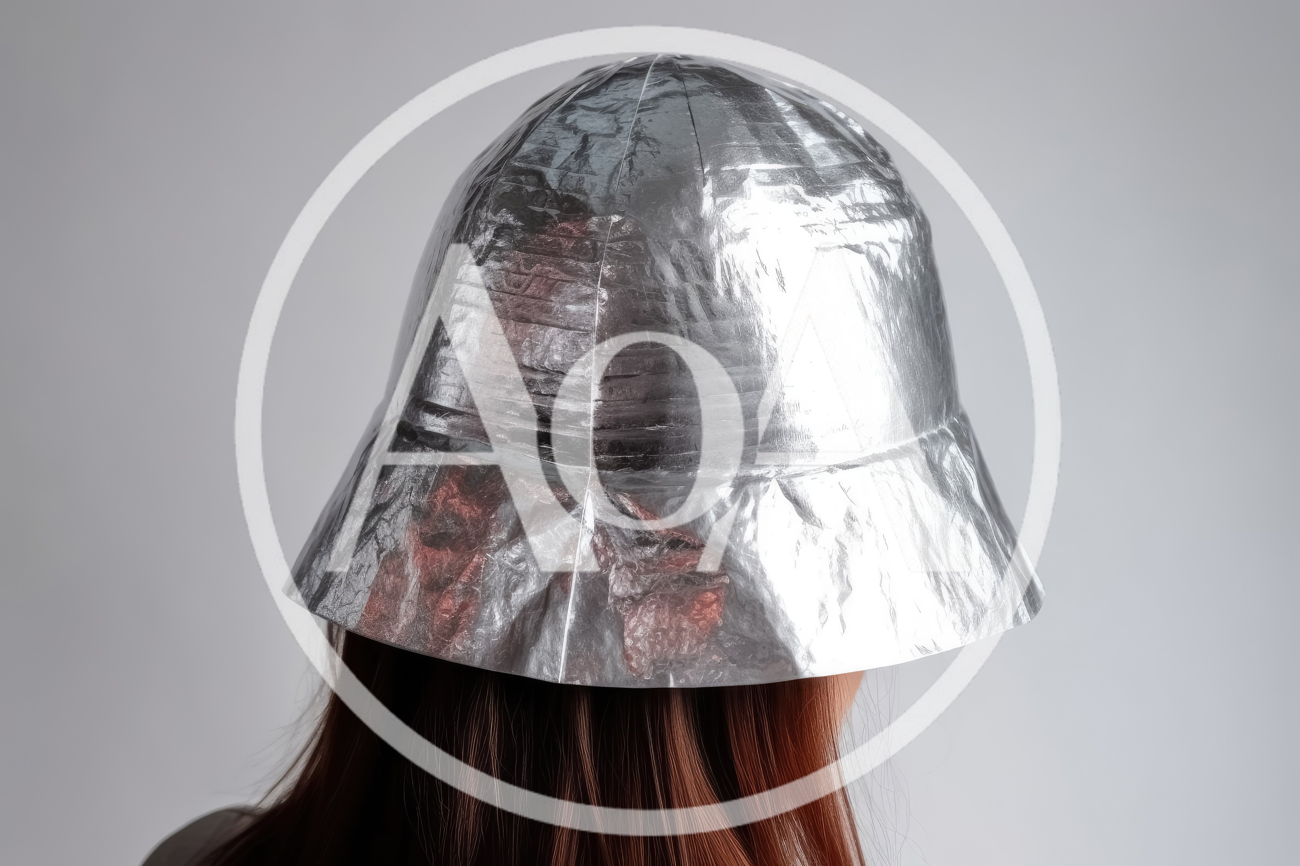 Person Wearing A Homemade Aluminum Foil Hat